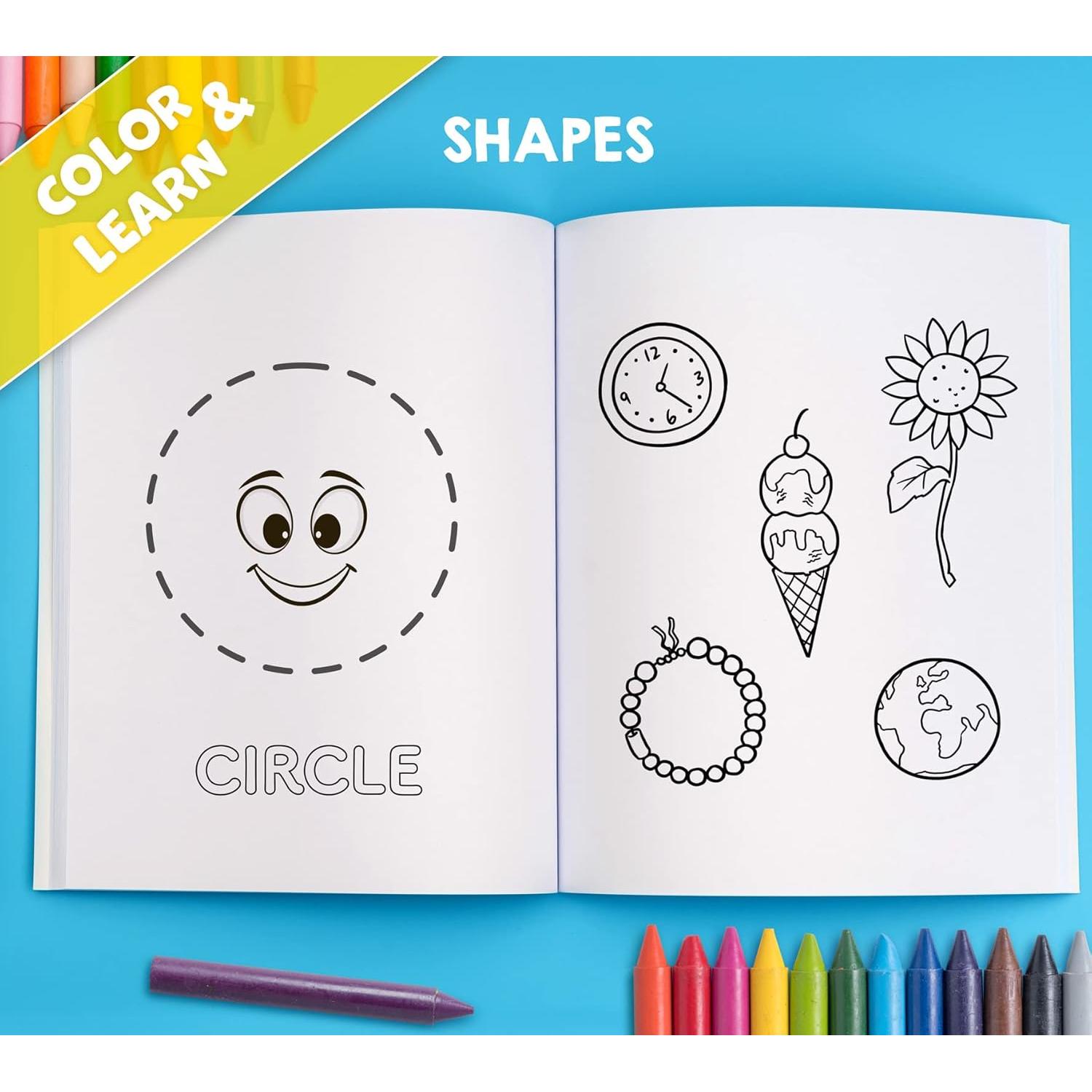 My Big Fun Coloring Book for Toddlers to Learn the Animals, Shapes, Colors, Numbers and Letters: Activity Workbook for Kids Ages 2-4 Years