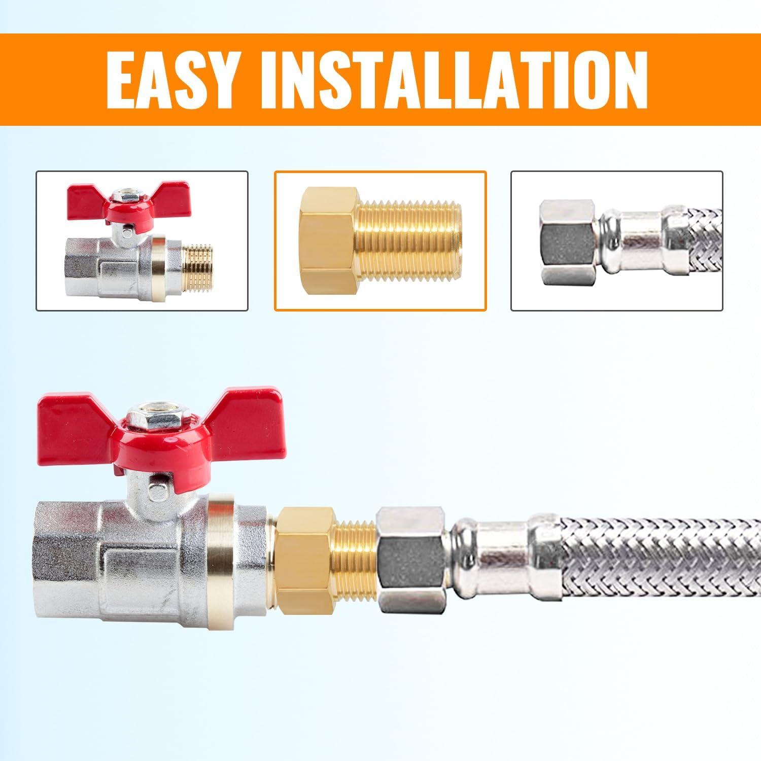 Adaptador de Extensión de Tubo de Latón SUNGATOR 1/2" - 30/40/50mm