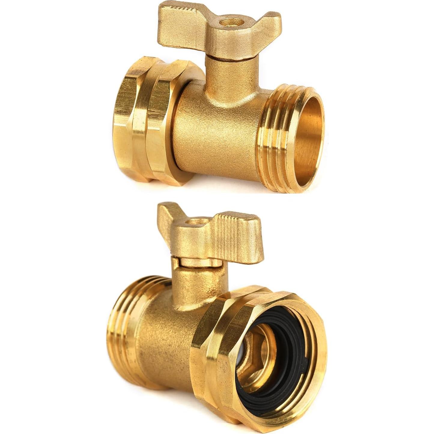 Paquete de 2 Válvulas de Cierre de Agua BILAL 3/4" Latón