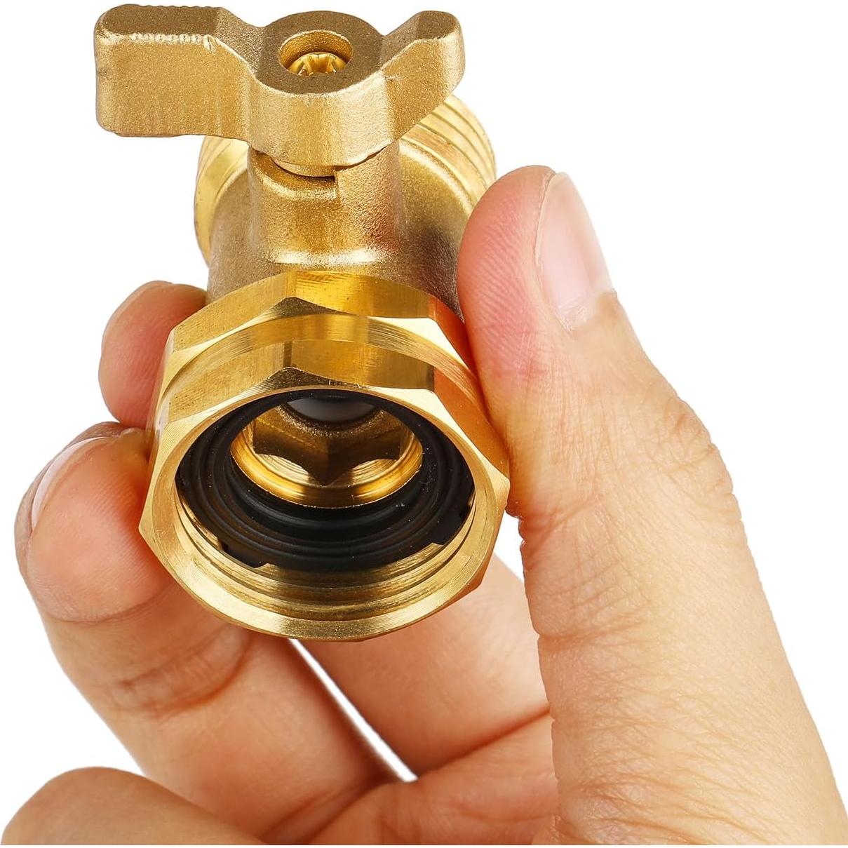 Paquete de 2 Válvulas de Cierre de Agua BILAL 3/4" Latón