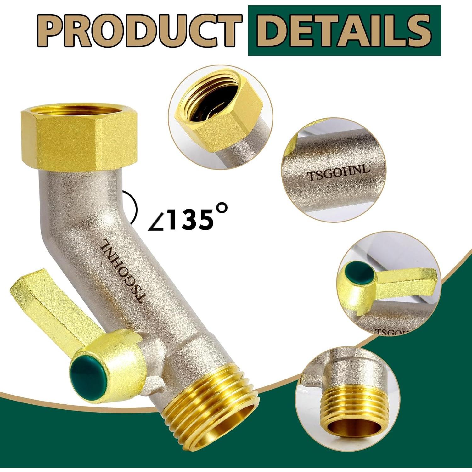 Válvula de Cierre de Flujo Completo TSGOHNL 135° Latón 1.9 cm