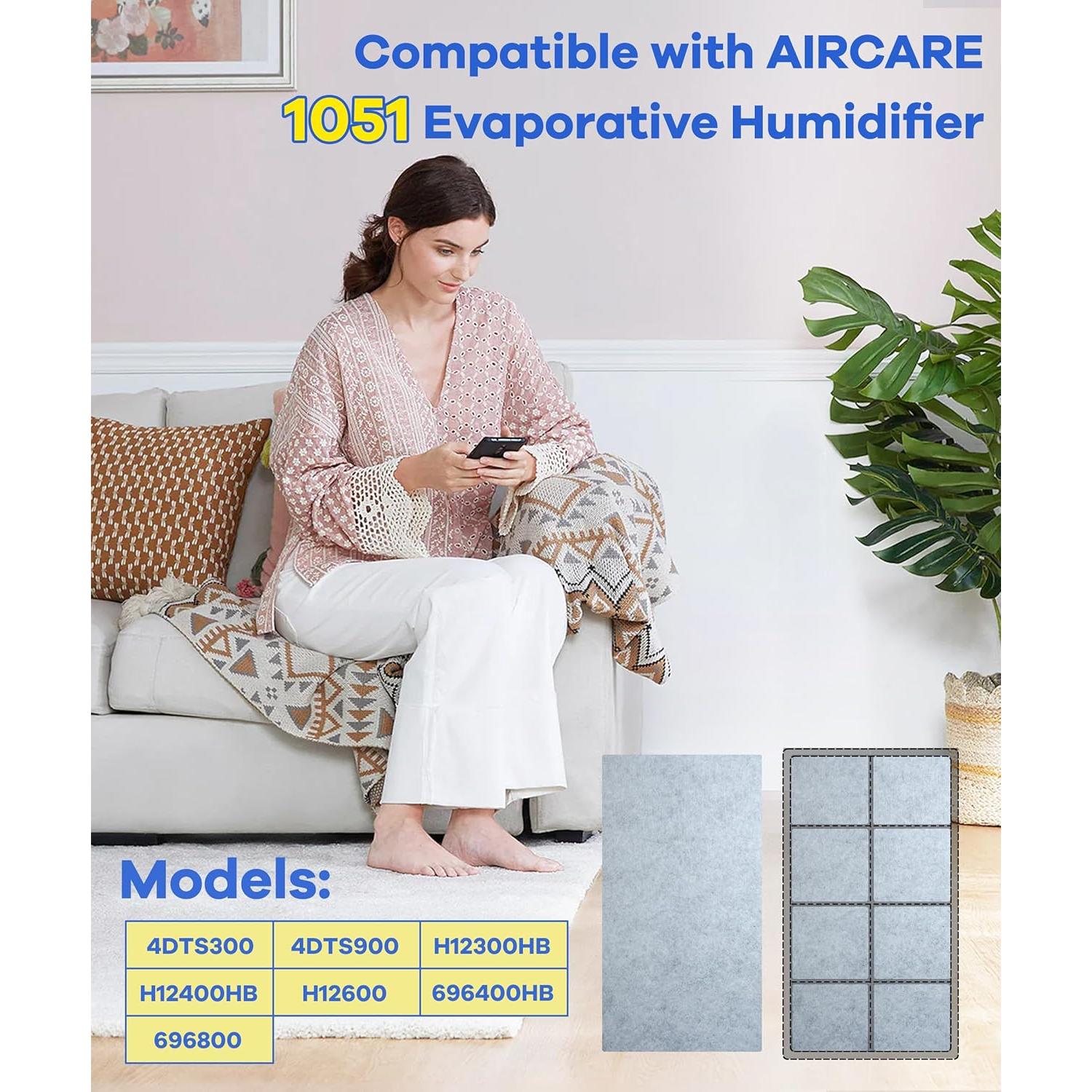 Paquete de 2 Filtros de Carbono Activado Facecool para Humidificador AIRCARE 1051