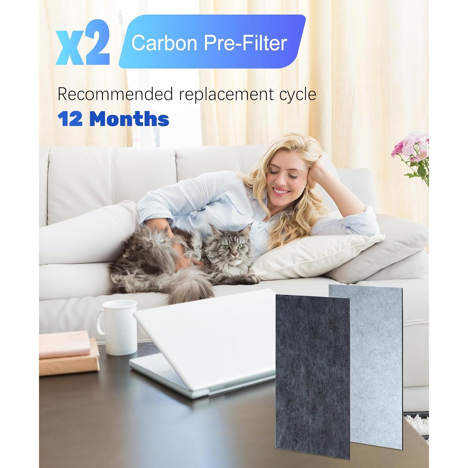 Paquete de 2 Filtros de Carbono Activado Facecool para Humidificador AIRCARE 1051