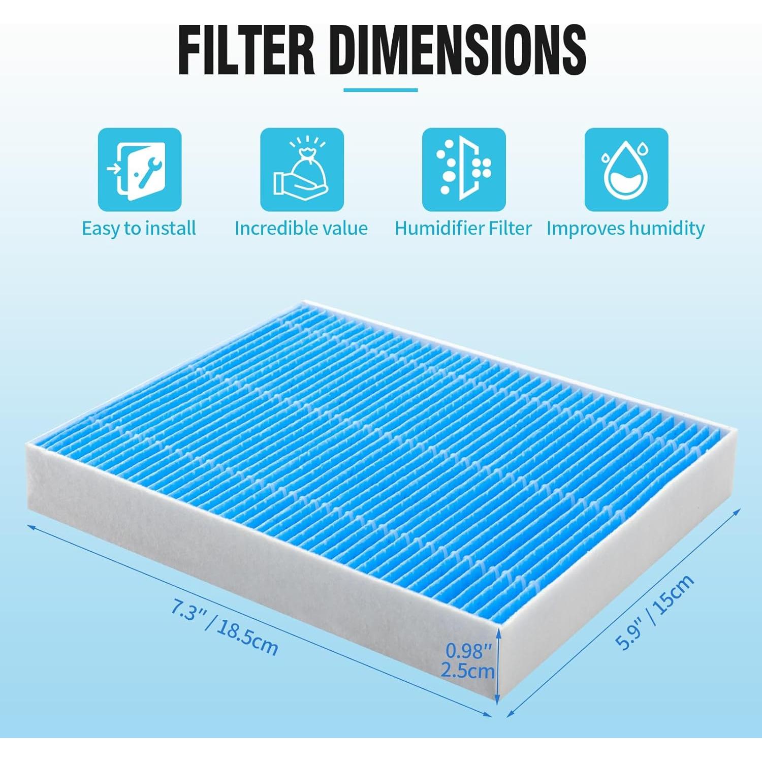Filtros de Reemplazo DerBlue 18pcs para Humidificador 6000S