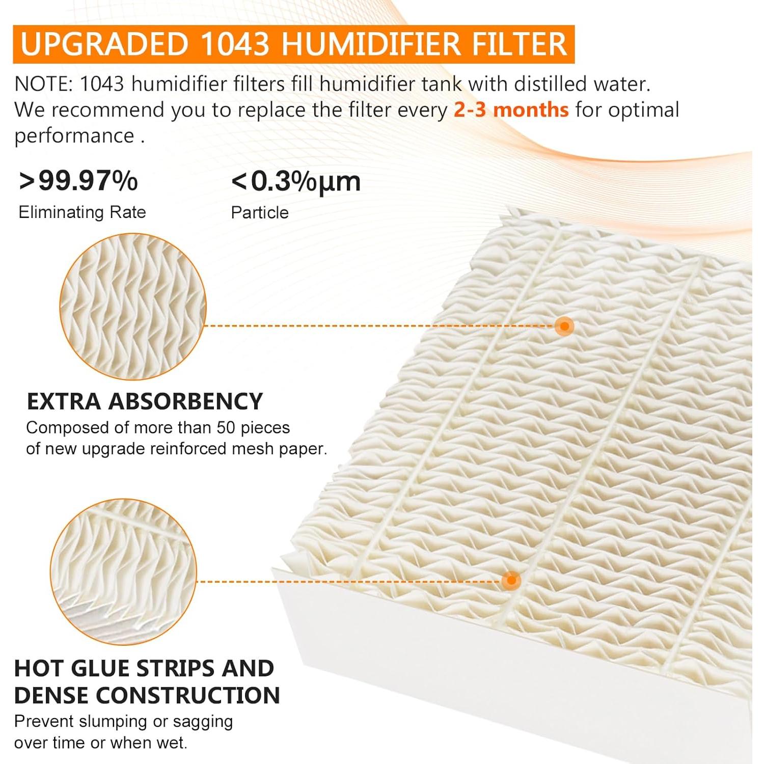 Filtros de Mecha para Humidificador Blutoget 1043 - Paquete de 3