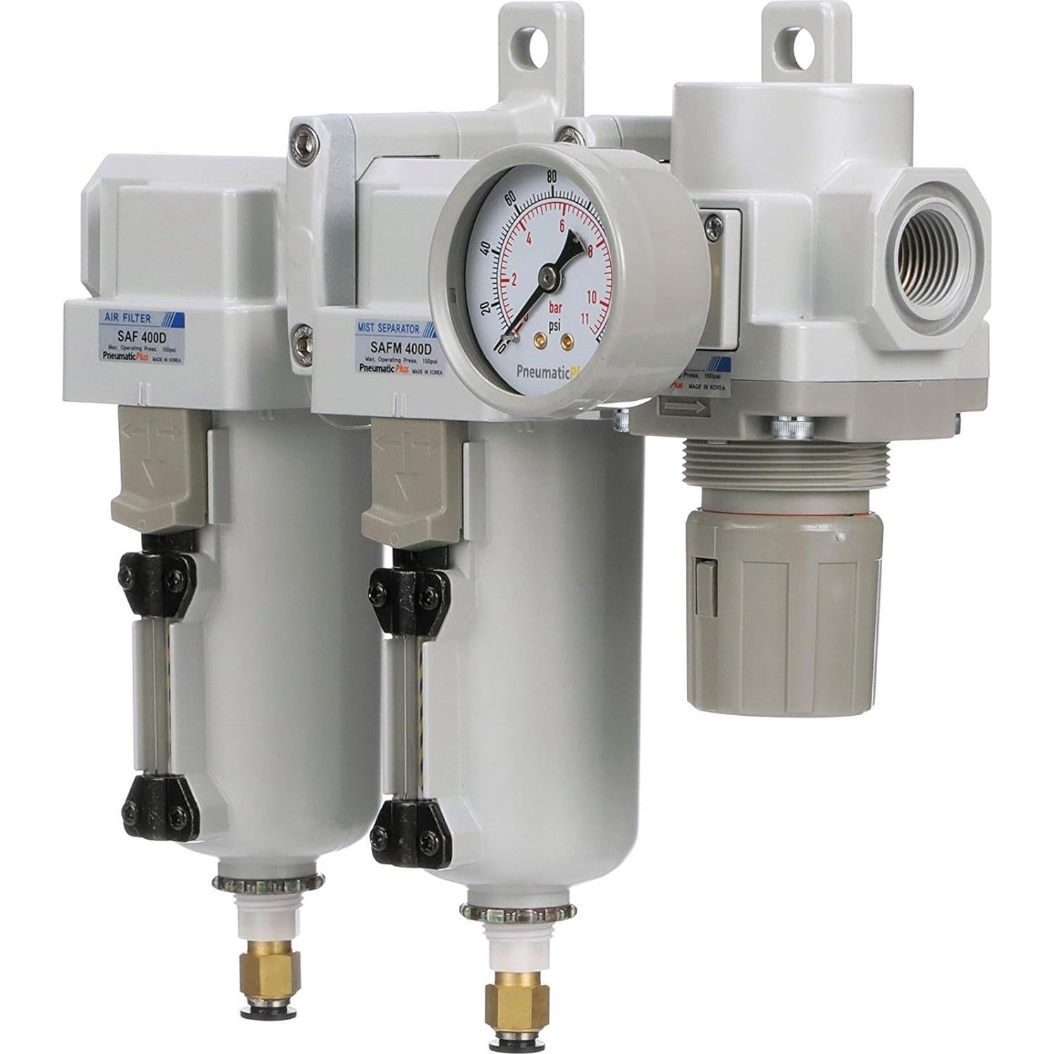 Filtro de Aire PneumaticPlus SAU430-N04DG-MEP 1/2" NPT Drenaje Automático