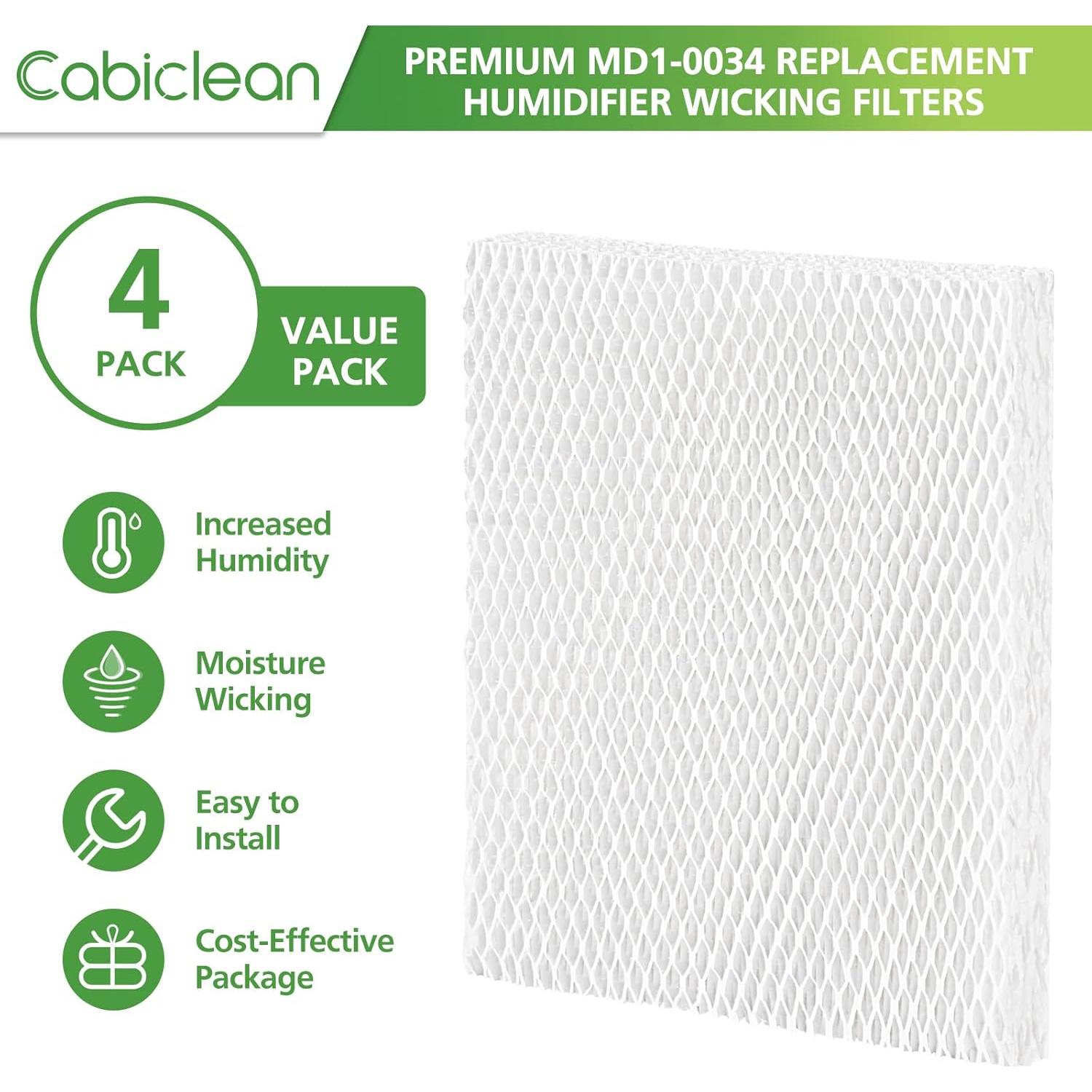 Filtros de Repuesto Cabiclean MD1-0034 para Humidificadores