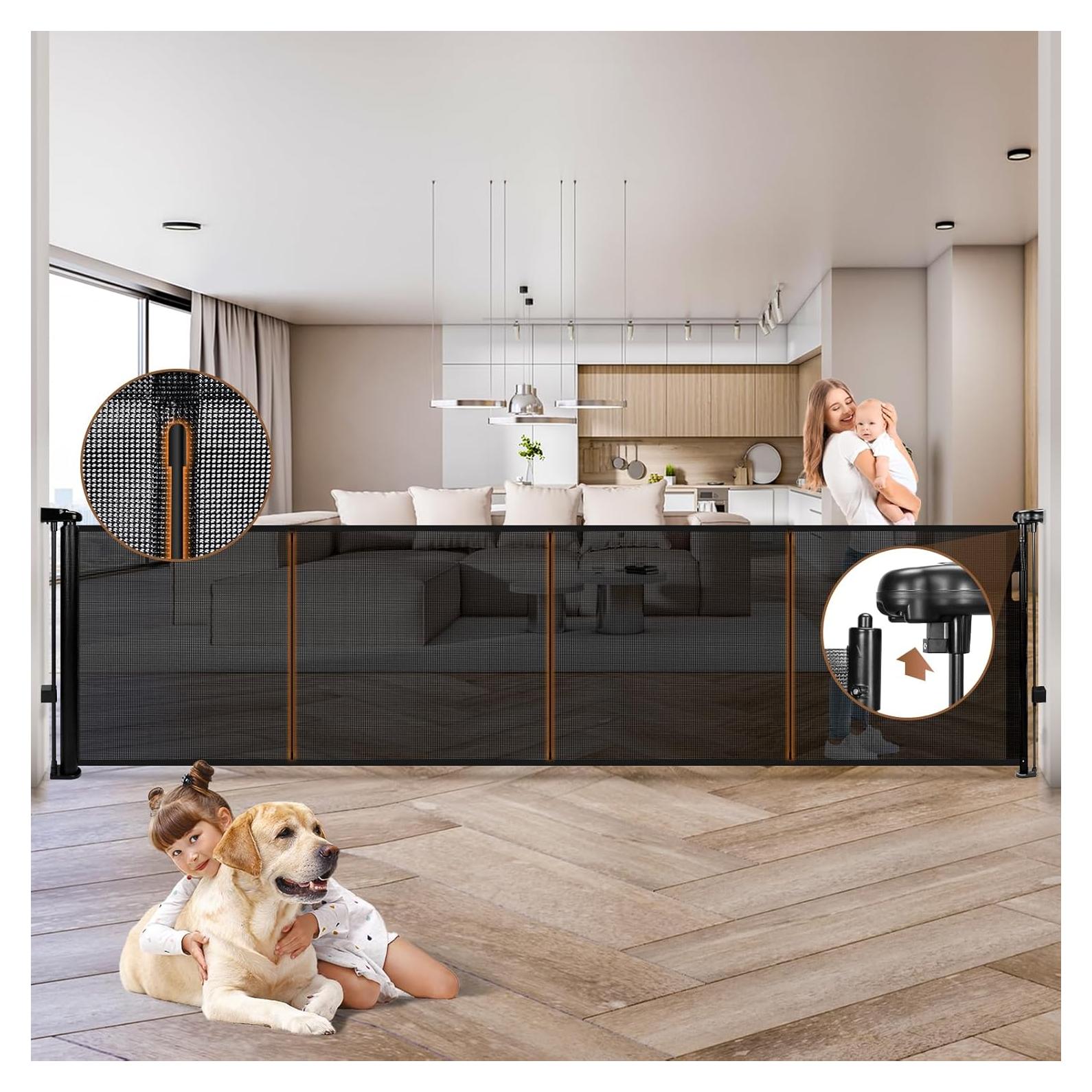 Puerta Retráctil para Bebés y Mascotas Dueelala 200.1 cm