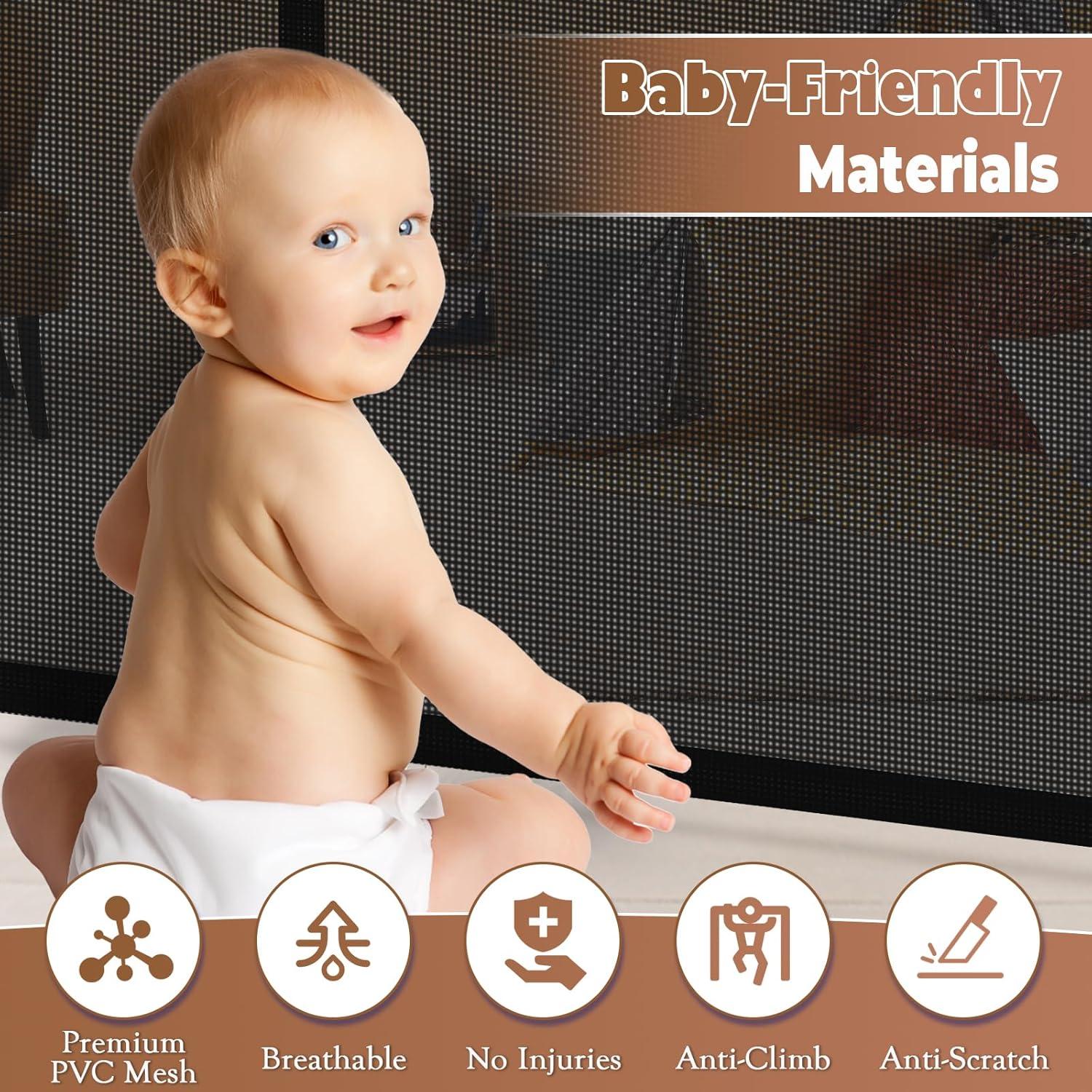 Puerta Retráctil para Bebés y Mascotas Dueelala 200.1 cm