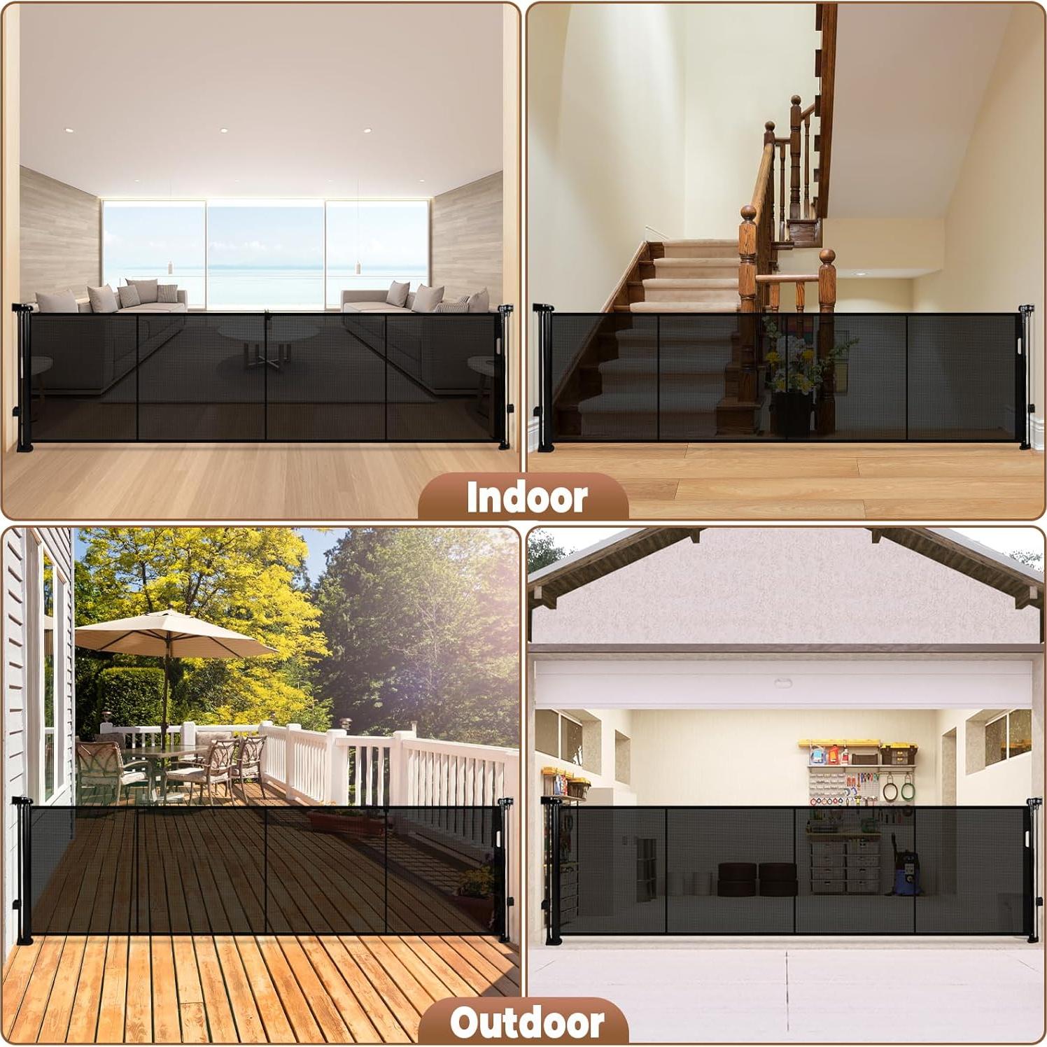 Puerta Retráctil para Bebés y Mascotas Dueelala 200.1 cm