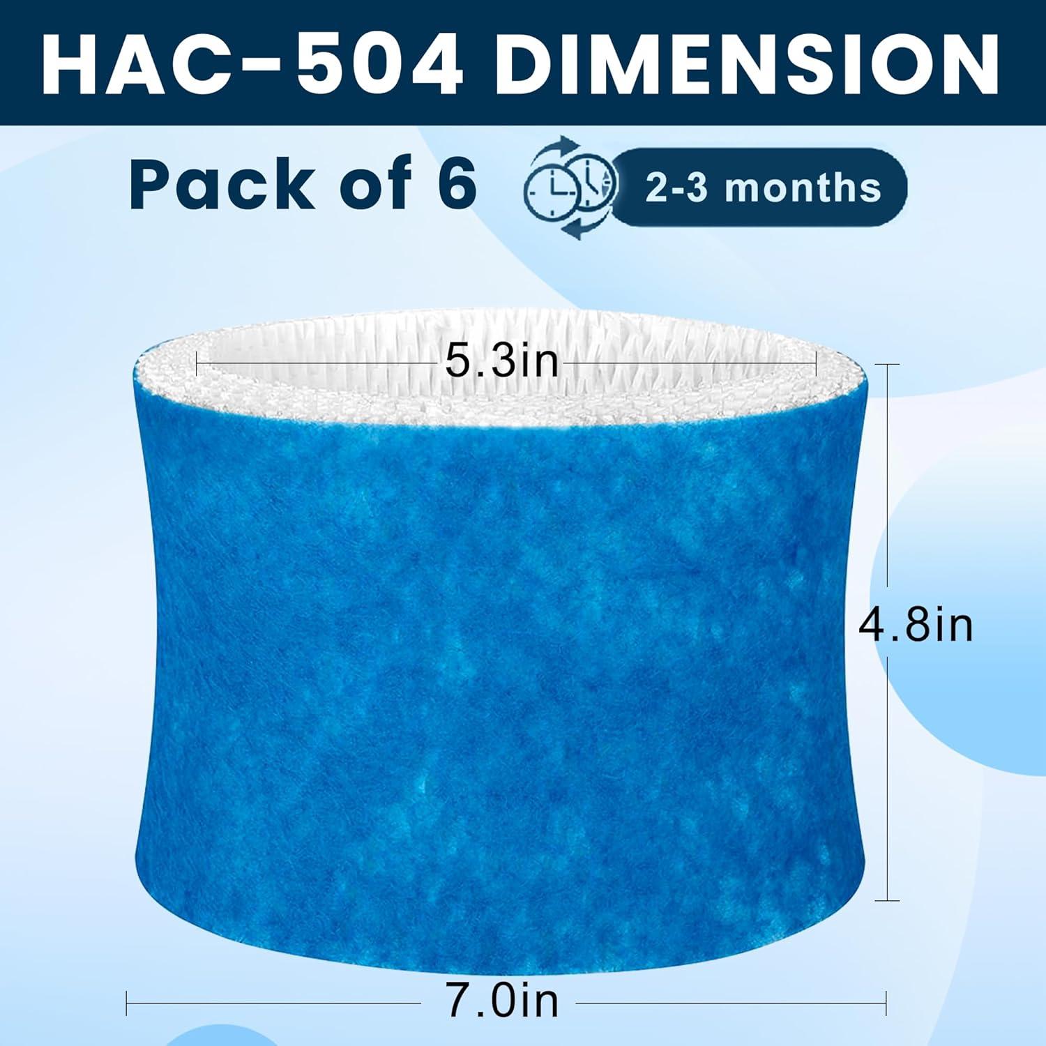 Filtro de Humidificador TOMOON HAC-504 Azul - 6 Piezas Compatible