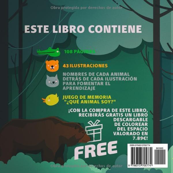 Mis Amigos Los Animales. Volumen 1.: Libro De Colorear Animales Para Niños y Niñas. Diversión Y Aprendizaje. (Spanish Edition)