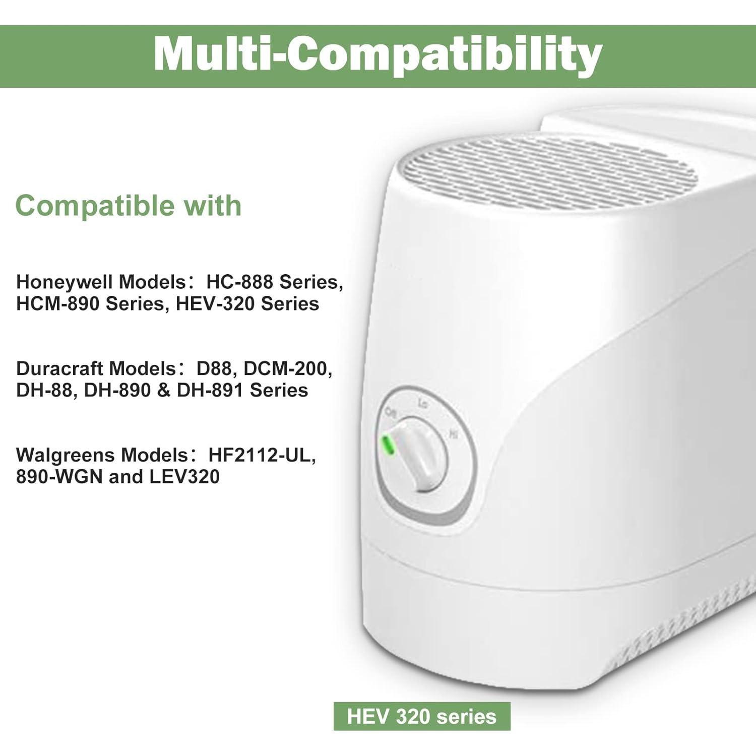 Filtro de Humidificador Future Way HC-888, Paquete de 4 Unidades