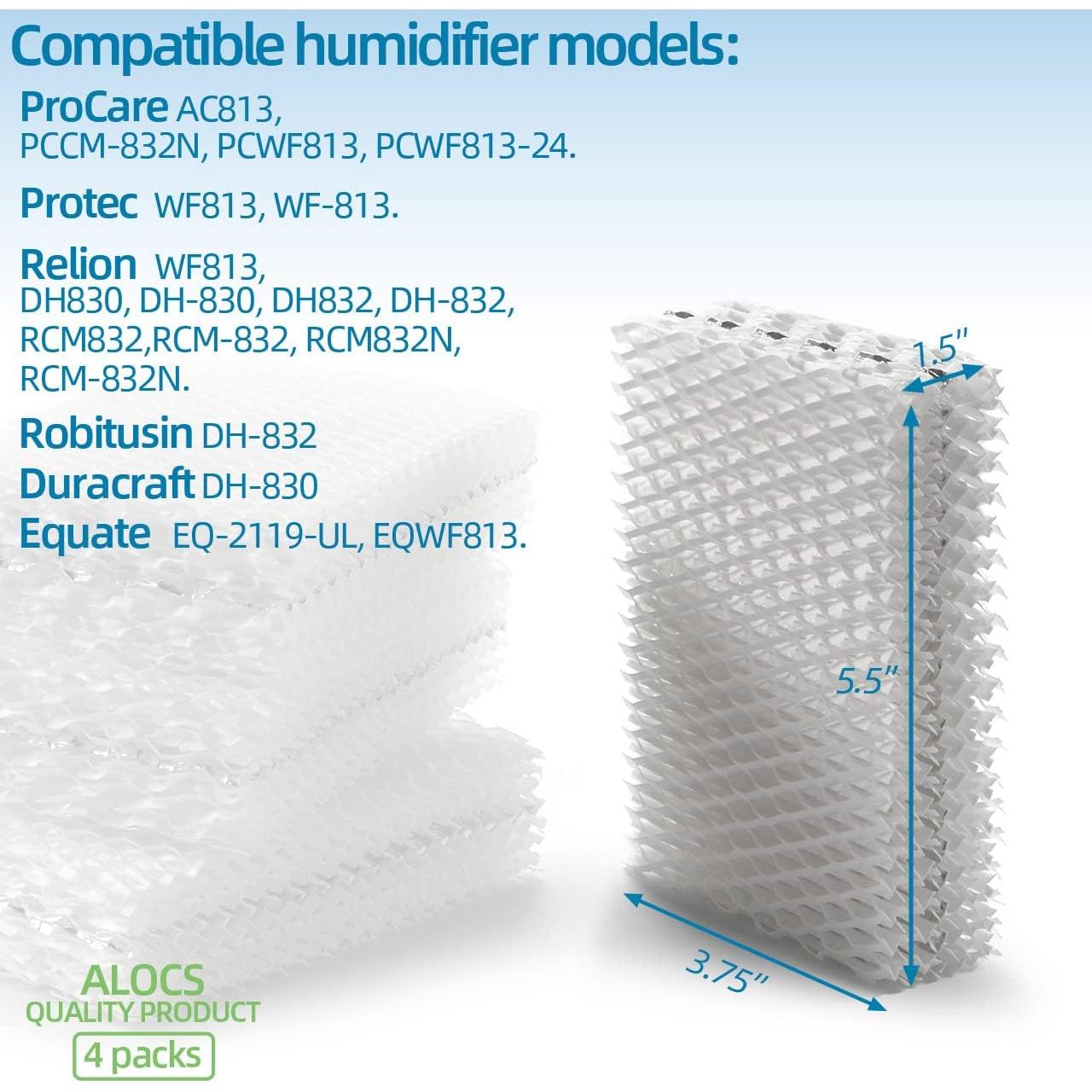 Filtro de Humidificador WF813 Tabashuna - Paquete de 4