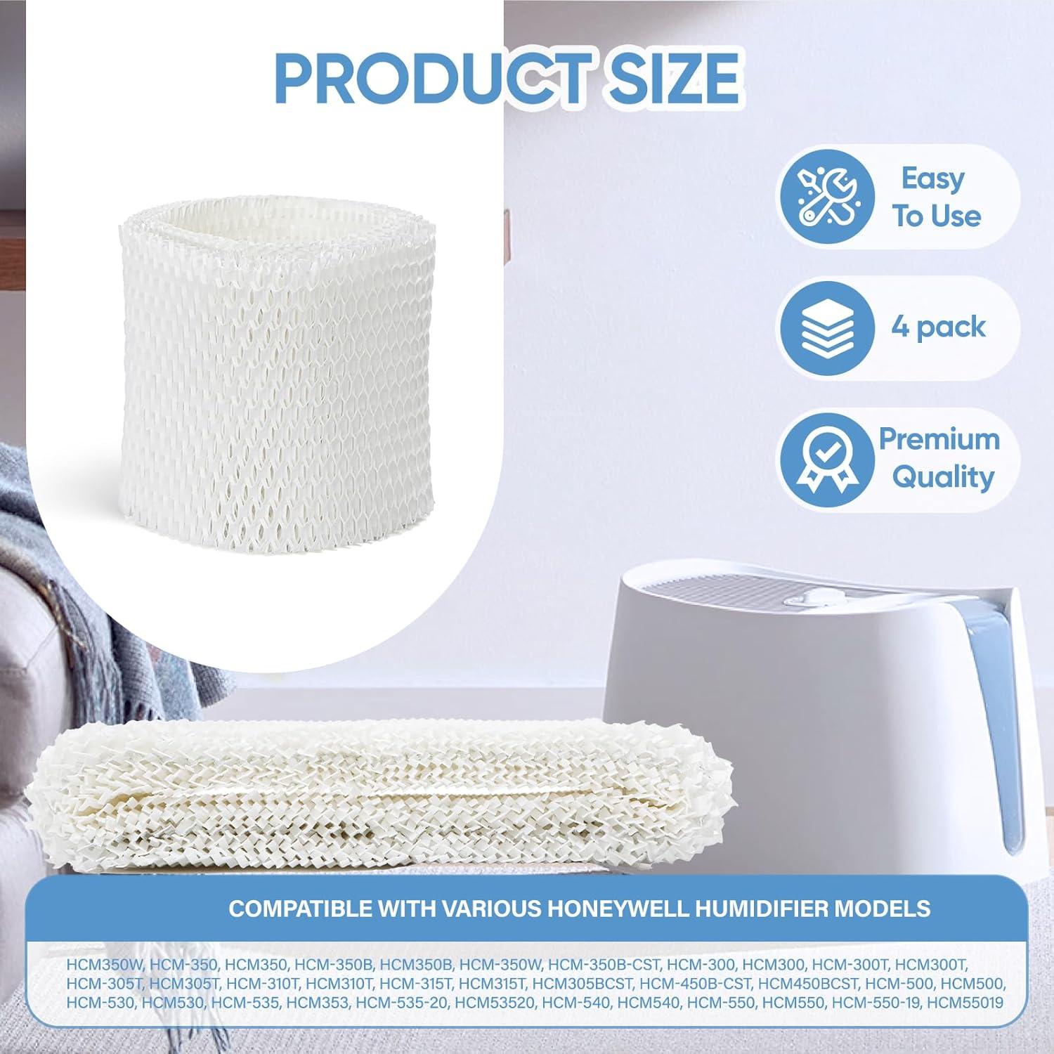 Paquete de 4 Filtros de Mecha LBLVBNEWD HAC-504 para Humidificadores