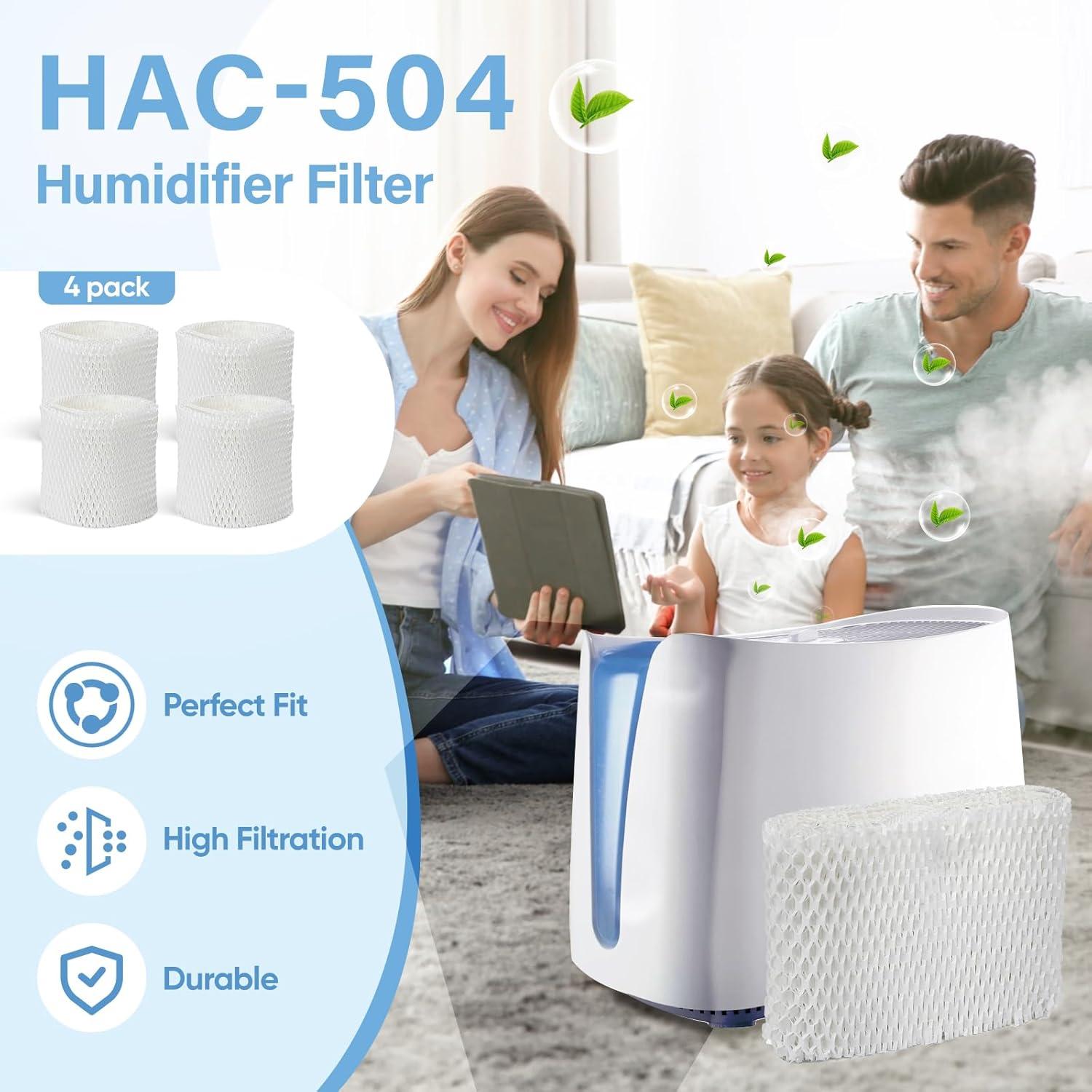 Paquete de 4 Filtros de Mecha LBLVBNEWD HAC-504 para Humidificadores