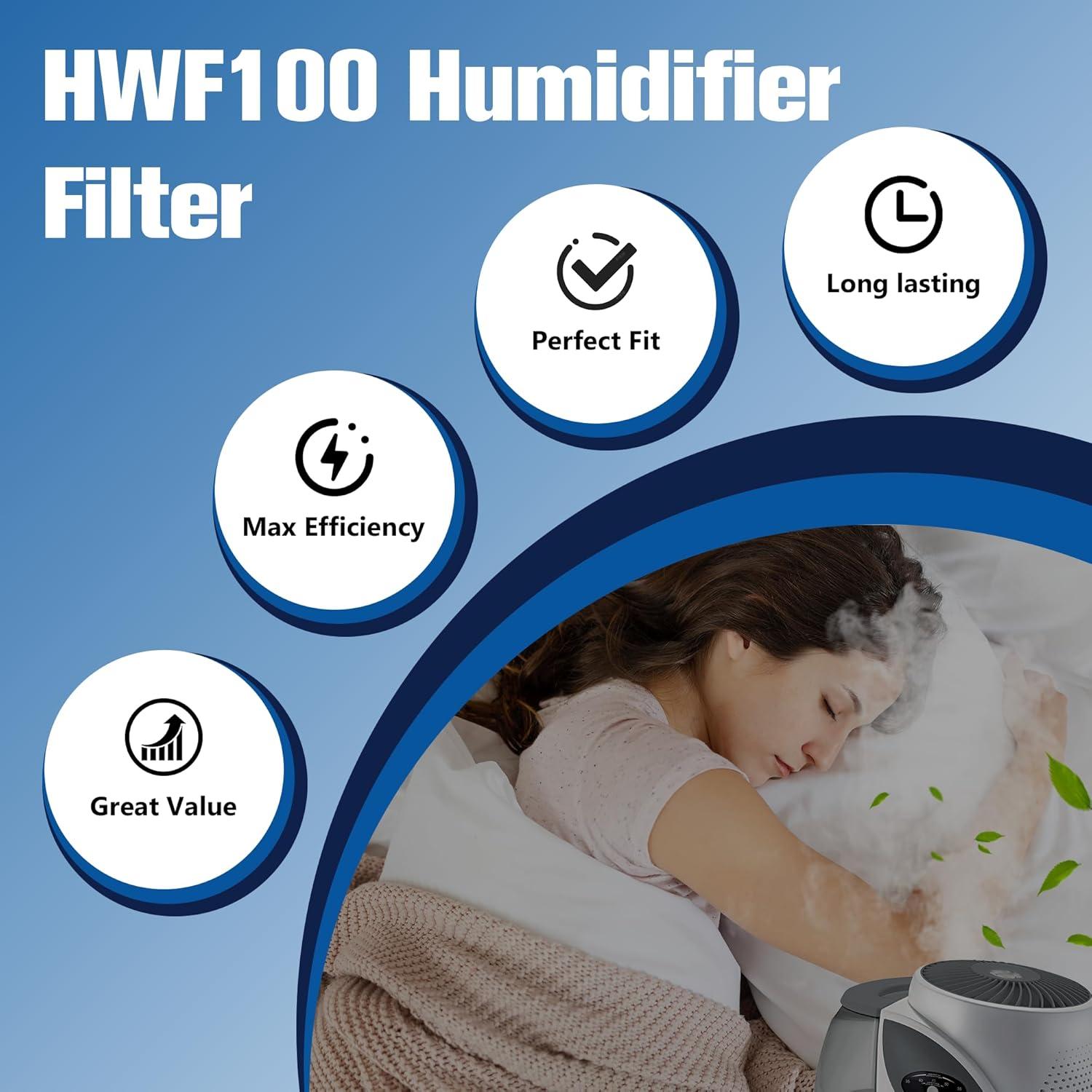 Filtro de Humidificador Funmit HWF100 - 6 Paquetes de Reemplazo