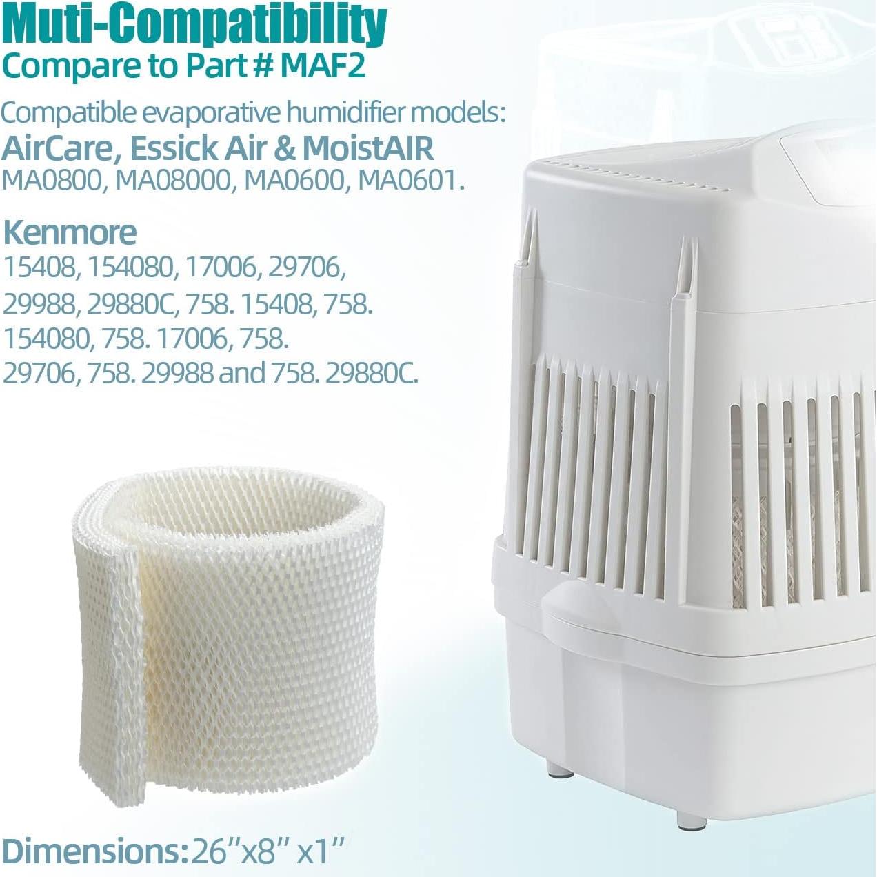 Filtro de Mecha MAF2 para Humidificadores Air-Care y Kenmore - 2 Pack