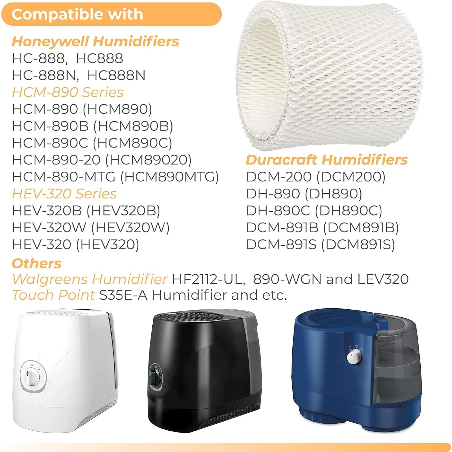 Filtros de Humidificador ANTOBLE HC-888 2 Pack Compatible Honeywell
