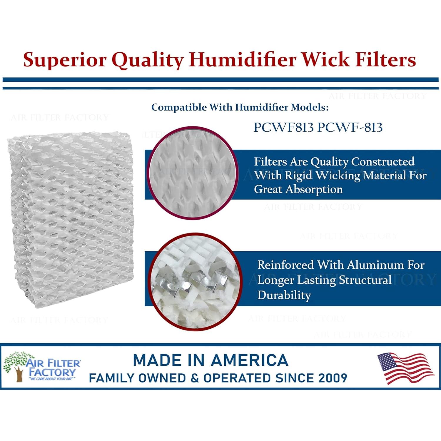 Filtro de Mecha Air Filter Factory PCWF813 para Humidificador - 2 Piezas