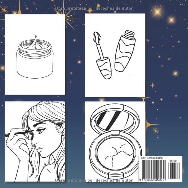 Libro para Colorear de Maquillaje: 60 Páginas Únicas de Herramientas de Belleza y Cuidado de la Piel Ideal para todos los amantes del maquillaje y la ... grandes y pequeños (VOL.1) (Spanish Edition)