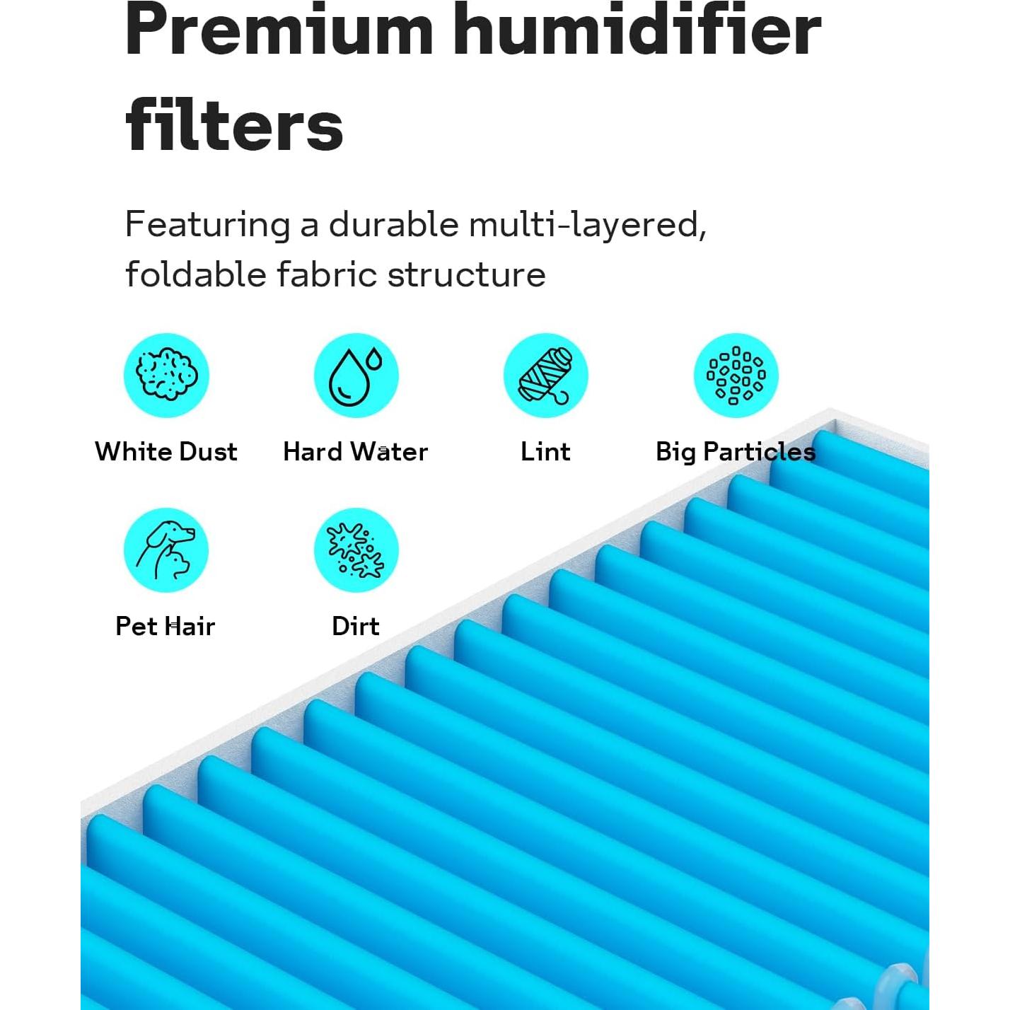 Filtro de Mecha Leemone 12-Pack para Humidificador LEVOIT 6000S