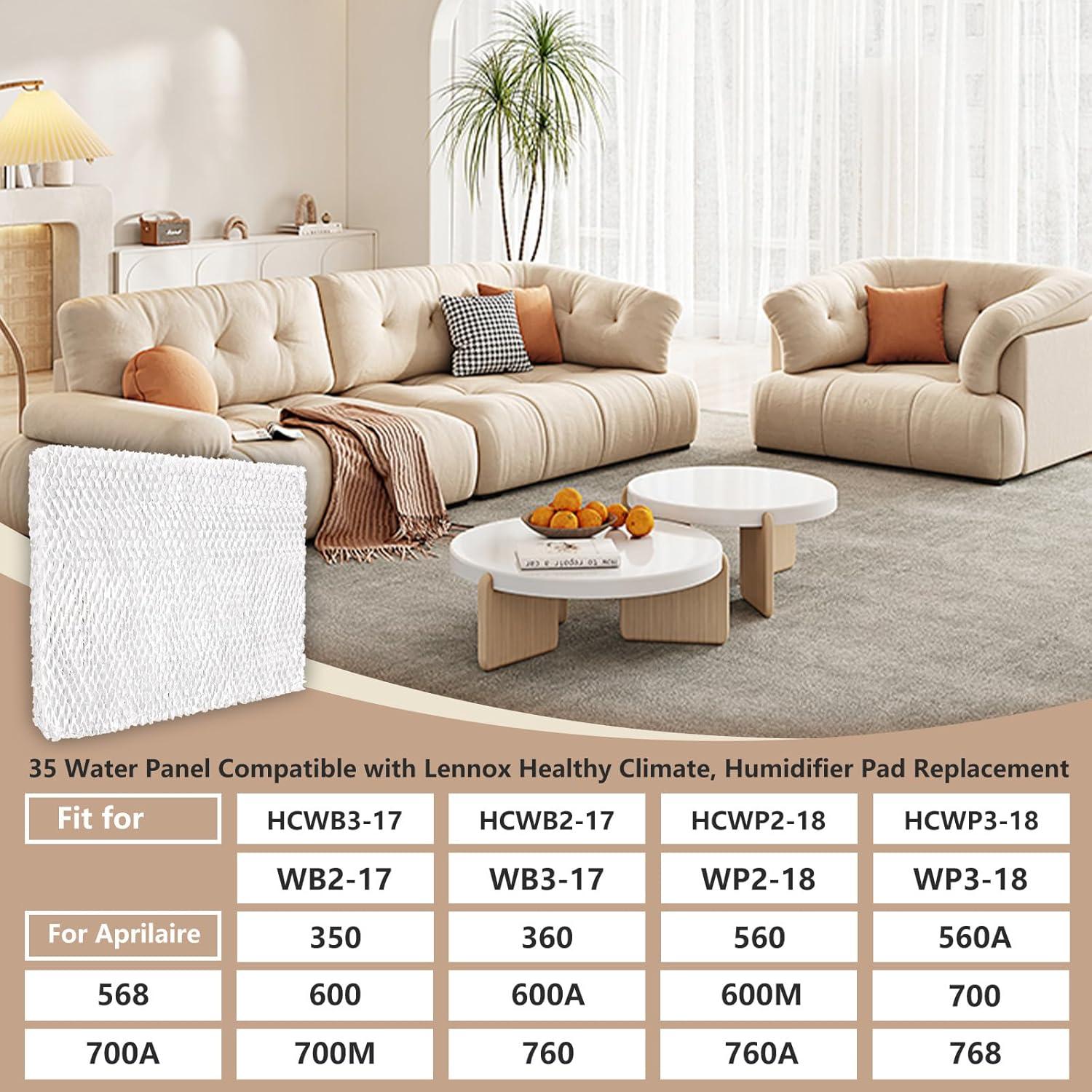 Filtro de Panel de Agua 35 Sxkxm para Humidificador Lennox X2661 - 2 Paquete