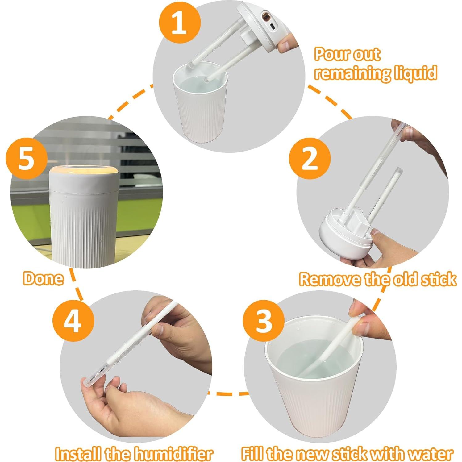 60 Filtros de Algodón MAQIHAN para Humidificador Stick 10.16 cm