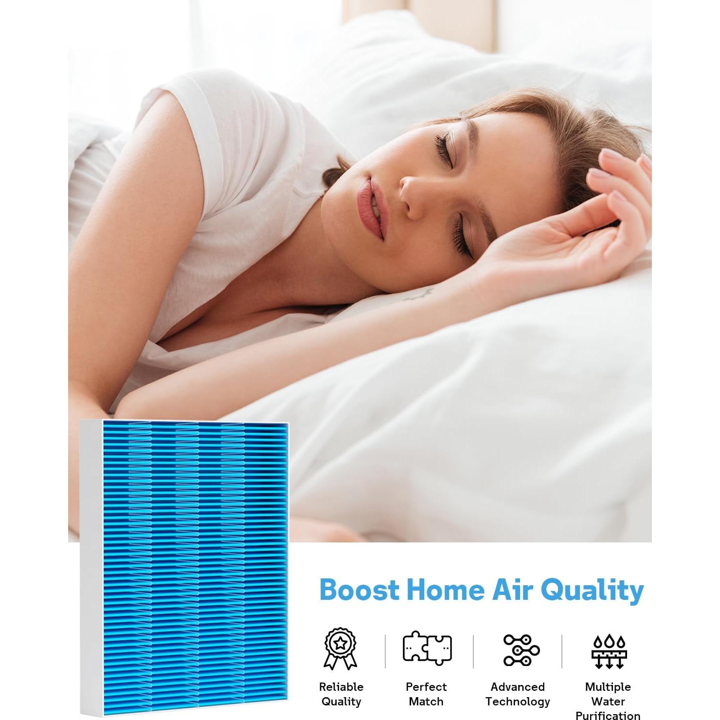 Paquete de 12 Filtros de Reemplazo LEVOIT 6000S - Material Mejorado