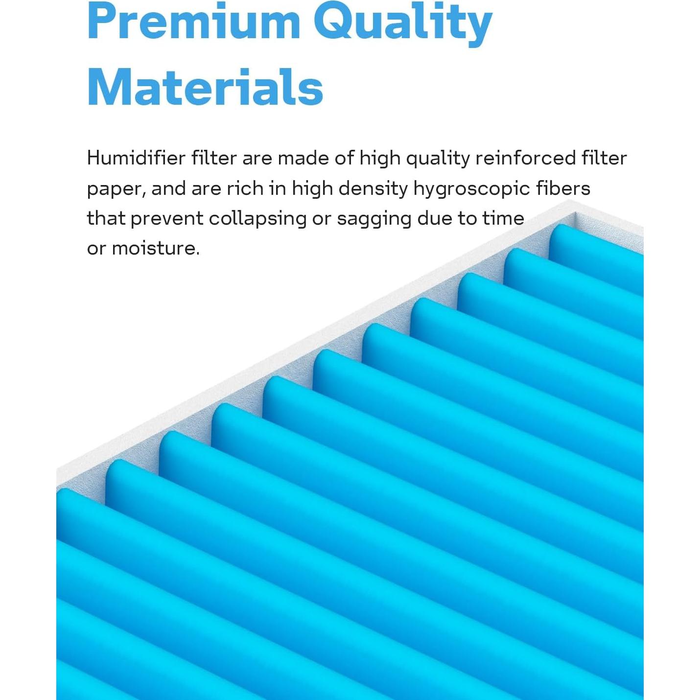 Paquete de 12 Filtros de Reemplazo LEVOIT 6000S - Material Mejorado