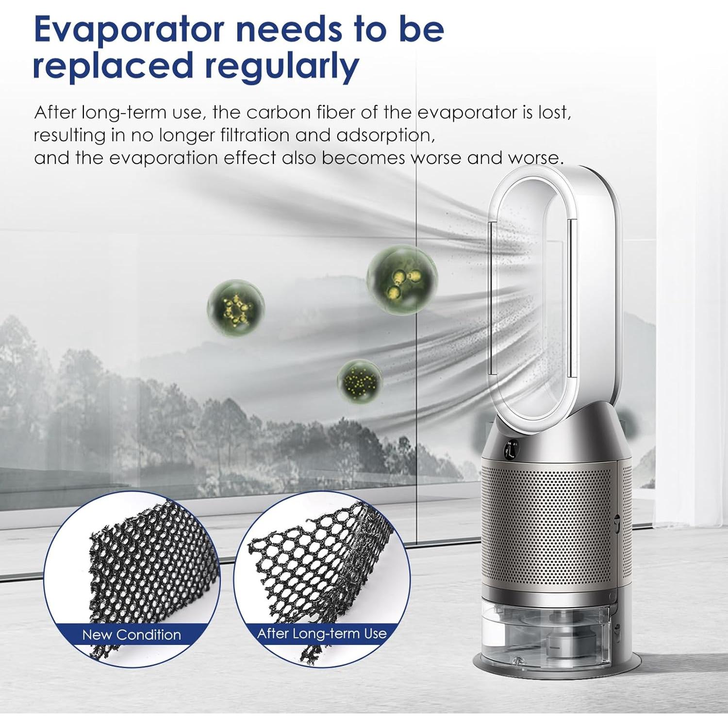 Paquete de 2 Filtros de Evaporador Carbono Dyson PH01 PH02 PH03