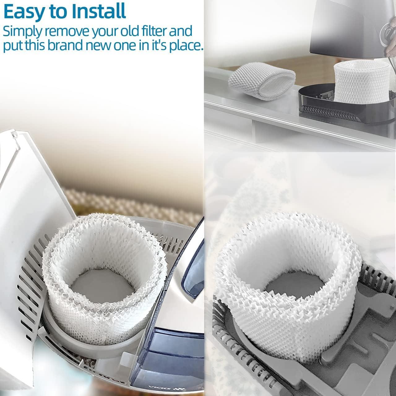 Filtro de humidificador Alocs WF2 para Vicks y Kaz - Paquete de 4