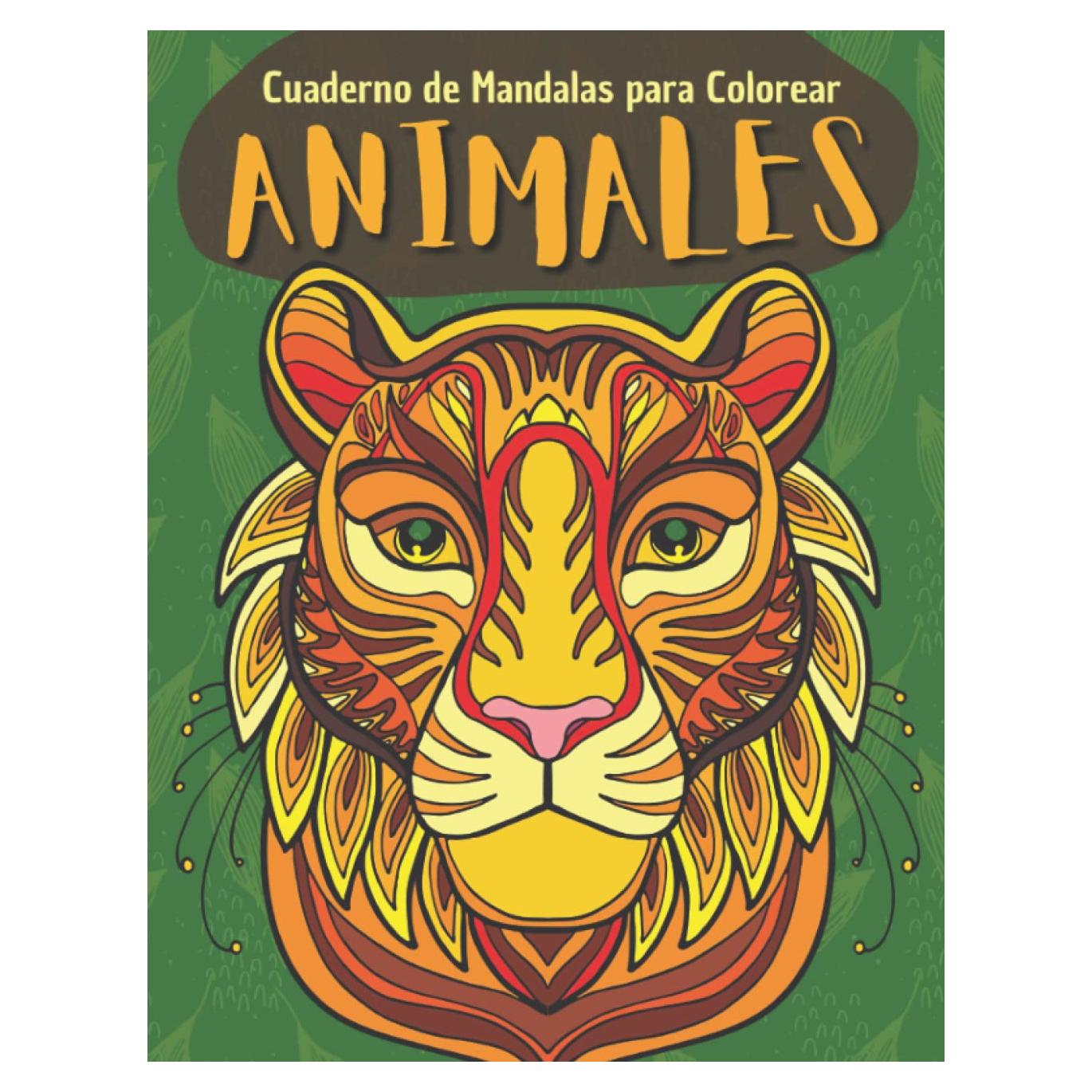 Animales - Cuaderno de mandalas para colorear: Libro de mandalas para colorear niños 8-10 años | 50 dibujos de mandalas grandes y fáciles para pintar ... de animales para niños (Spanish Edition)