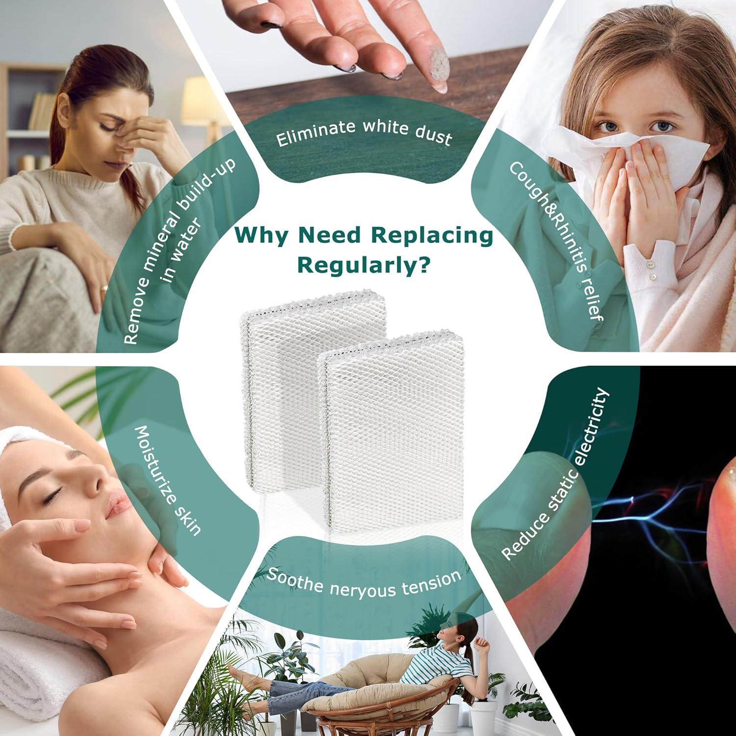 Paquete de 4 Filtros de Agua 35 TOMOON para Humidificador April.aire