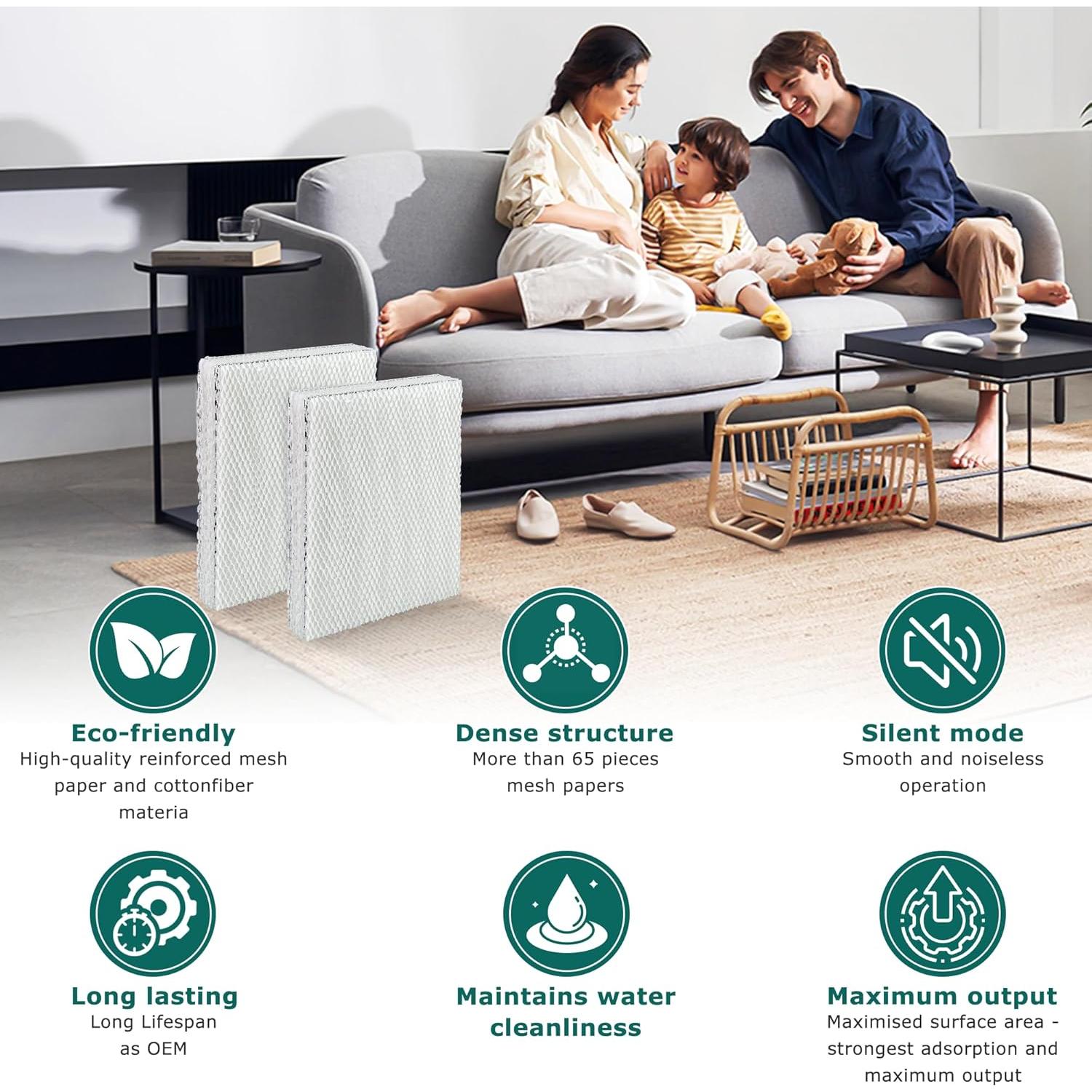 Paquete de 4 Filtros de Agua 35 TOMOON para Humidificador April.aire