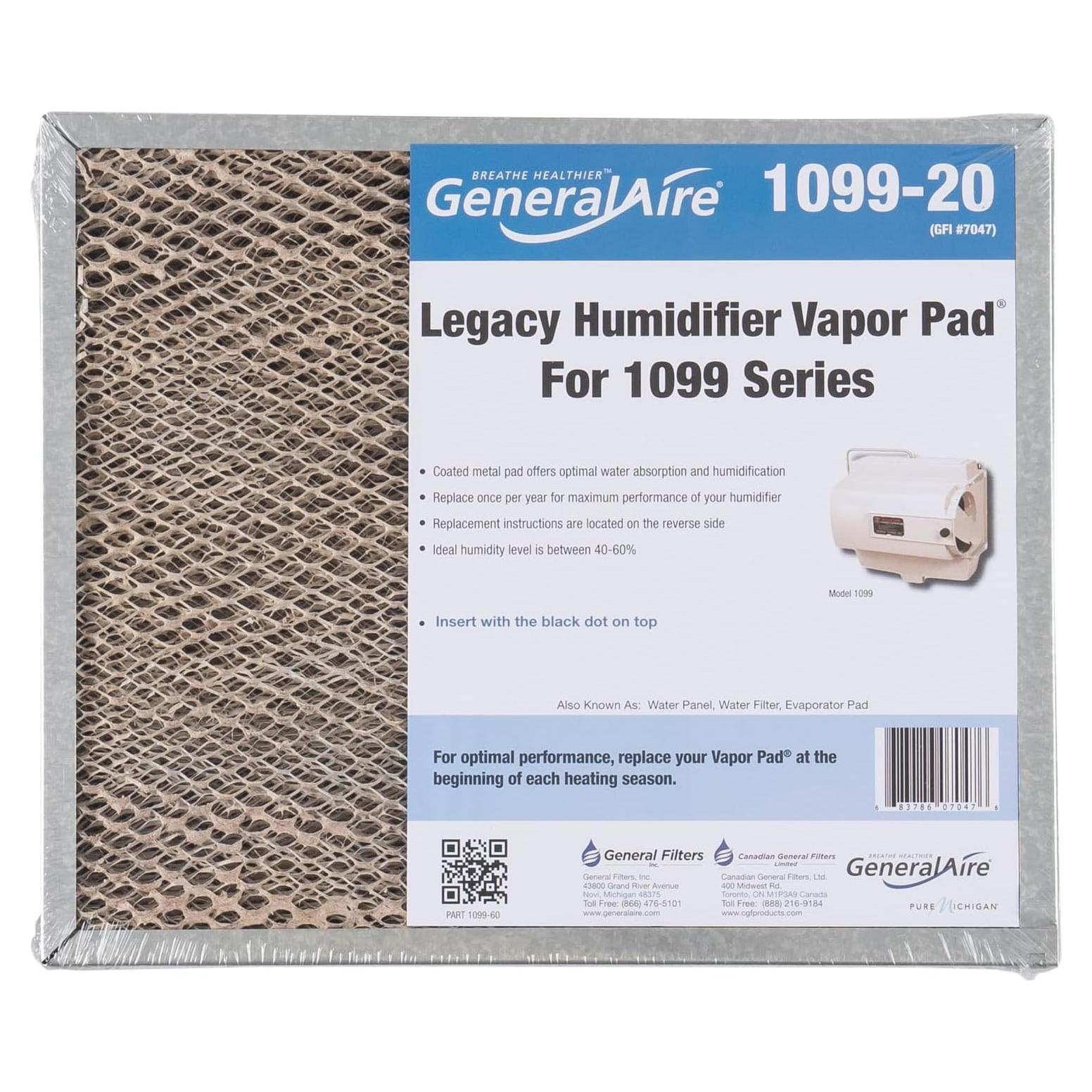 Filtro de Agua GeneralAire 1099-20 para Humidificador