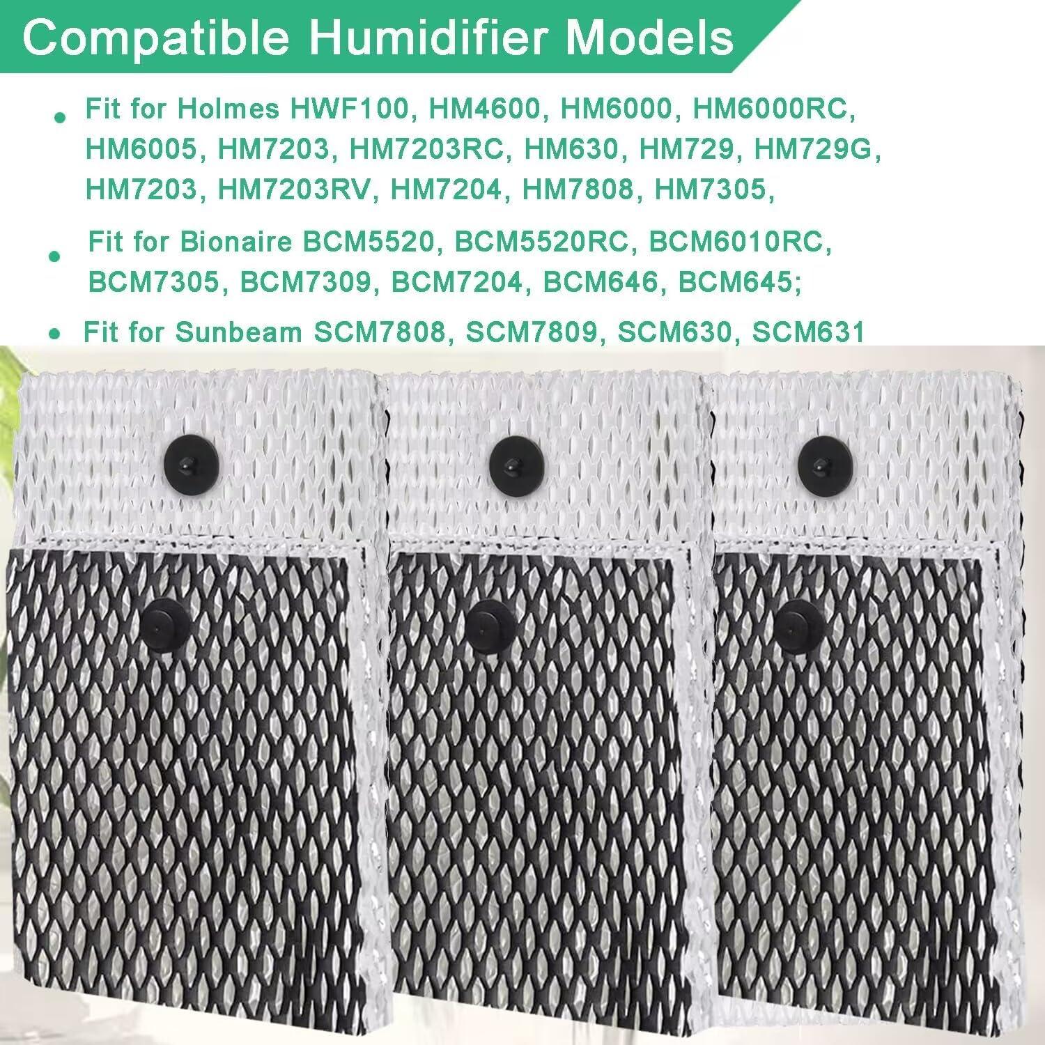 Filtro de Reemplazo para Humidificador Holmes HWF100 - Paquete de 6
