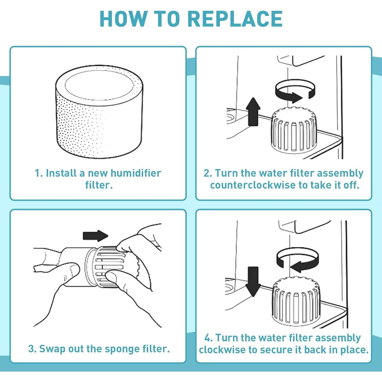 30 Filtros de Humidificador PINREK Compatibles con Levoit