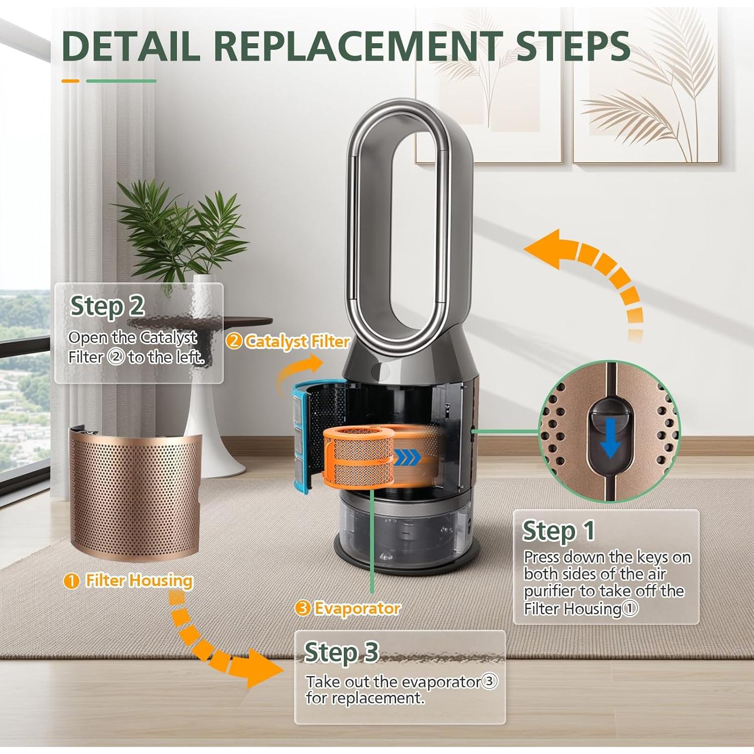 Filtro Evaporador de Fibra de Carbono isinlive PH04 - 2 Piezas