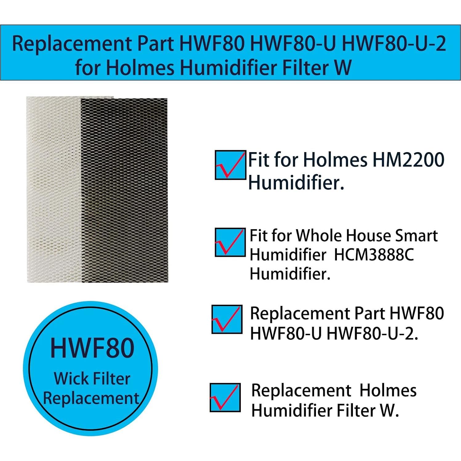 Filtros de Reemplazo HWF80 para Humidificador Holmes - 2 Pcs