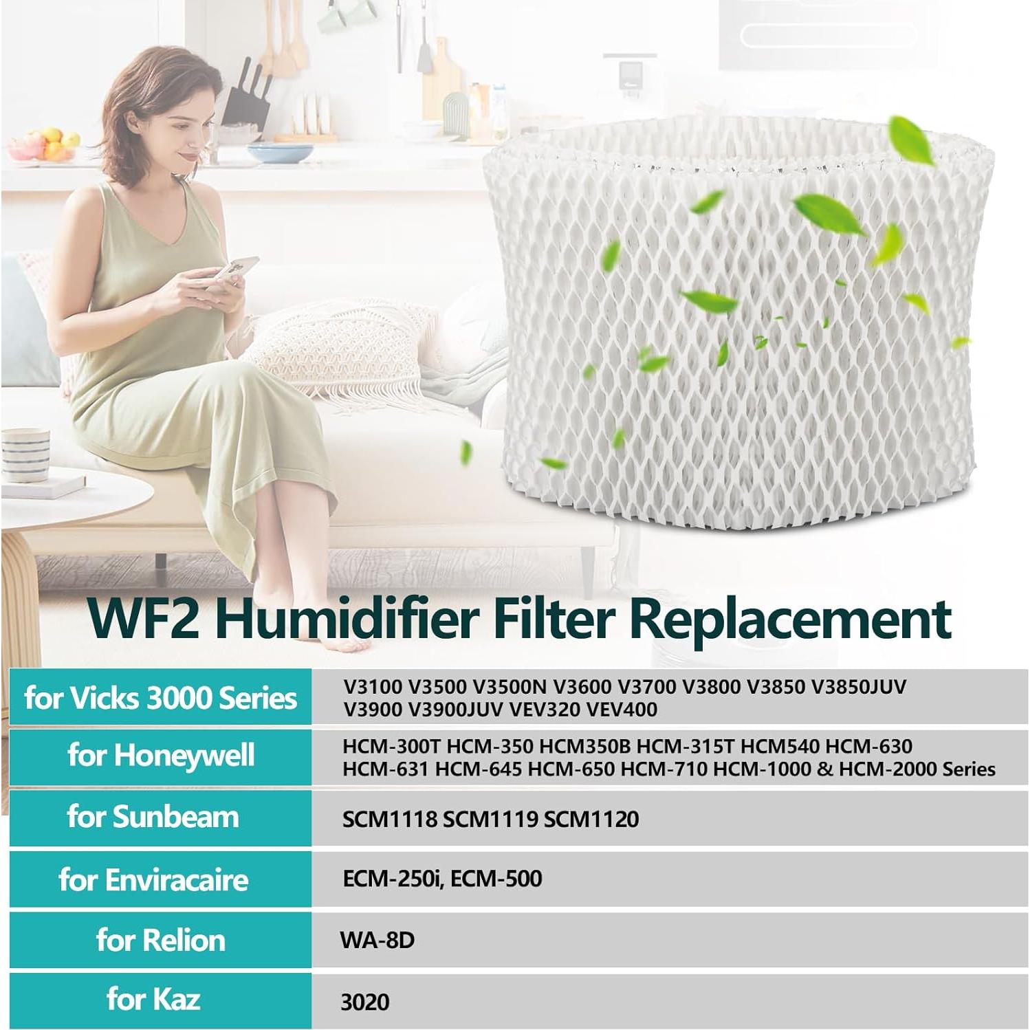 Filtro de Humidificador WF2 Adabuing - Paquete de 6, Compatible Vicks
