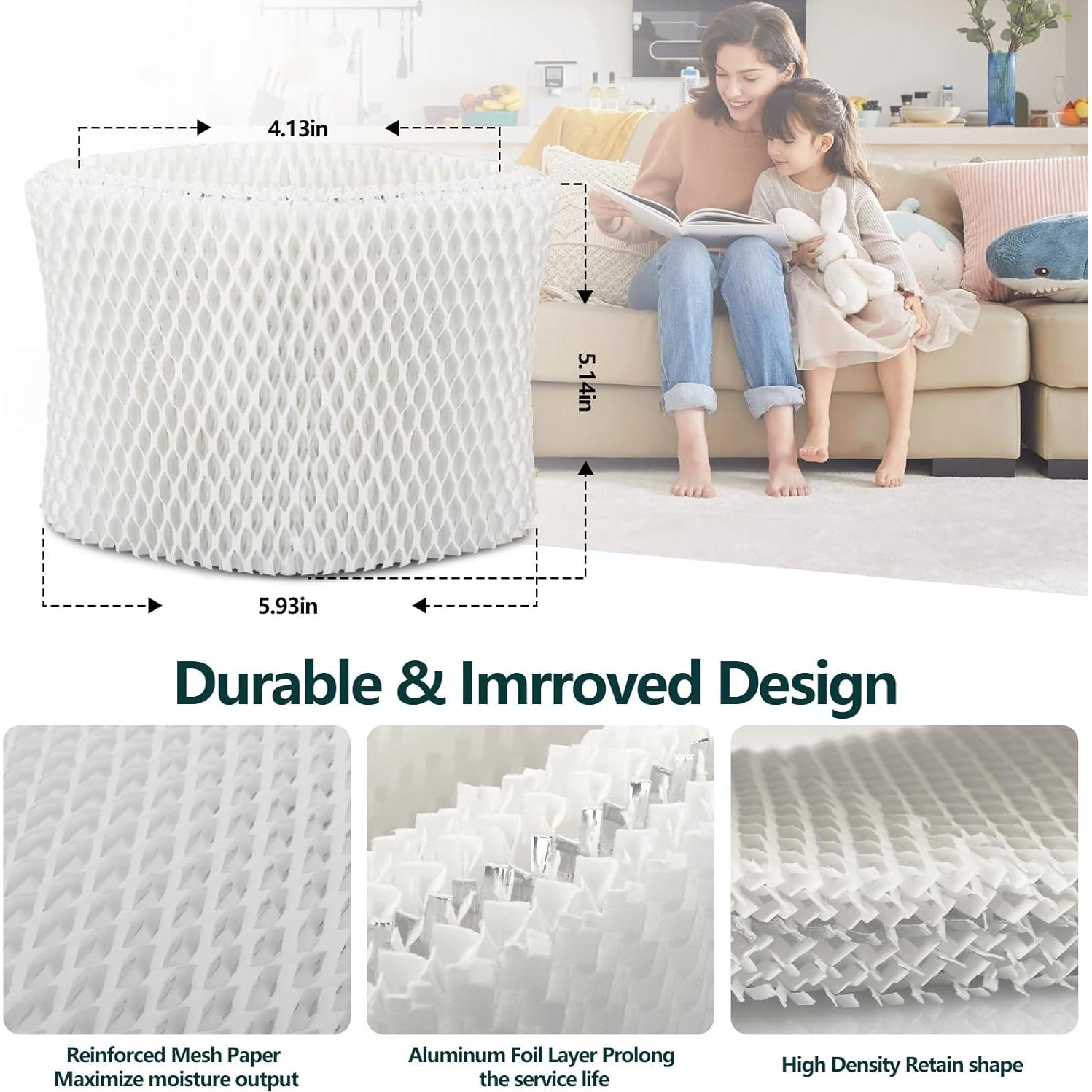 Filtro de Humidificador WF2 Adabuing - Paquete de 6, Compatible Vicks