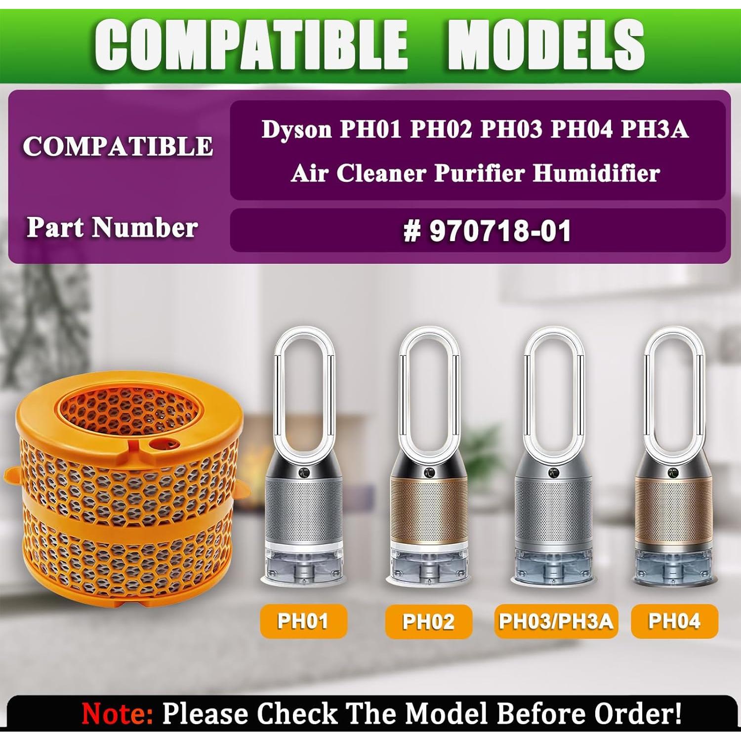 Filtro Evaporador de Fibra de Carbono TIKTH PH01 x2 para Dyson