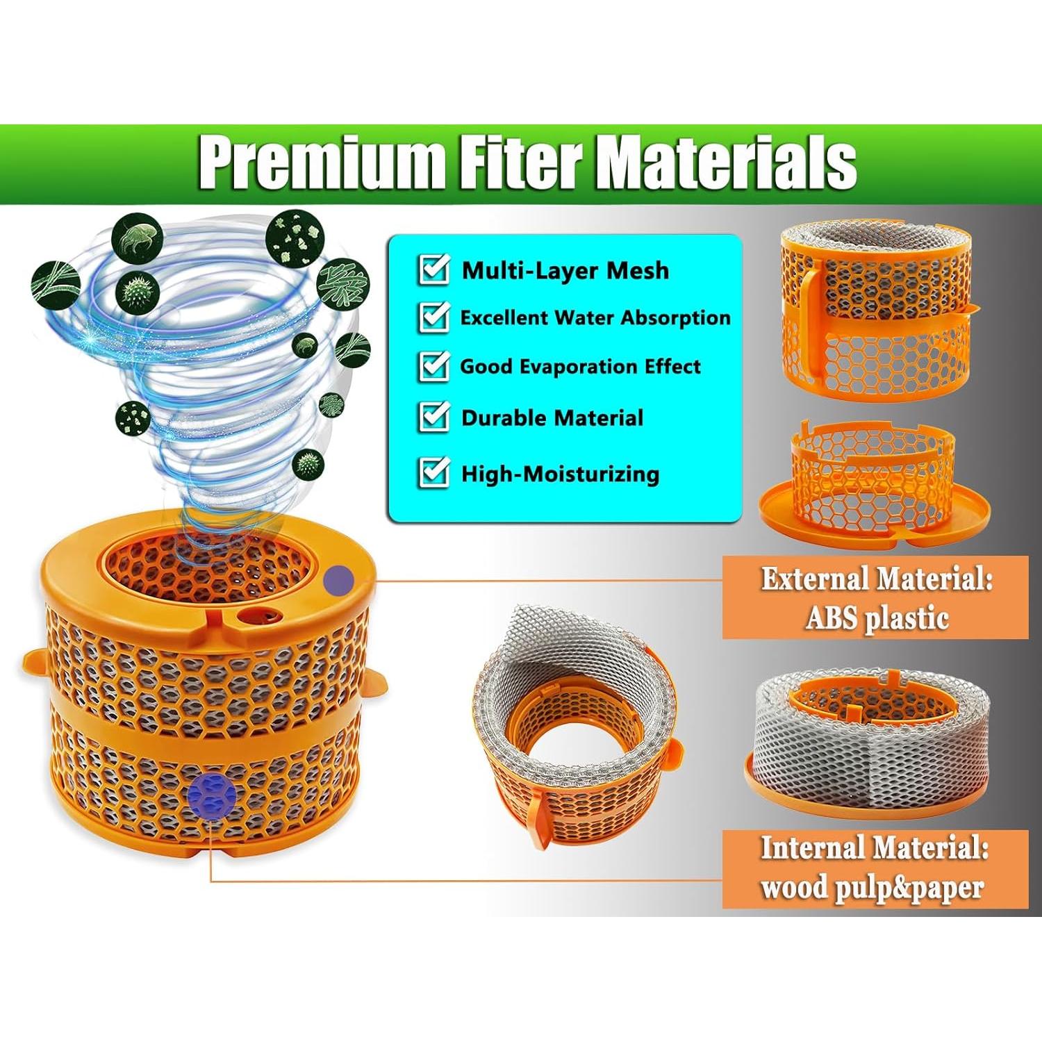 Filtro Evaporador de Fibra de Carbono TIKTH PH01 x2 para Dyson