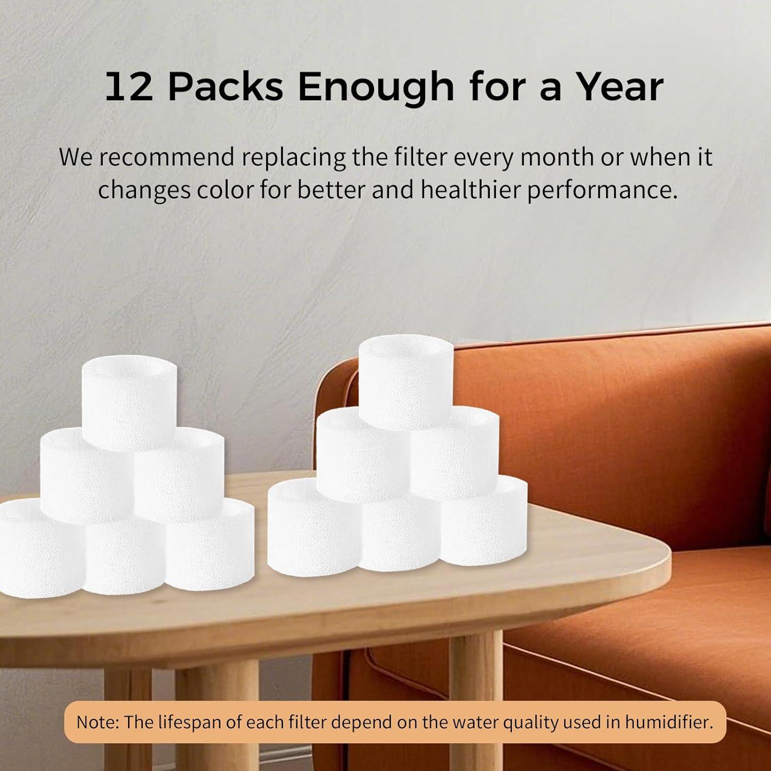 Filtros de Reemplazo BOXING para Humidificadores HU-802 y HU-803 - 12 Paquetes