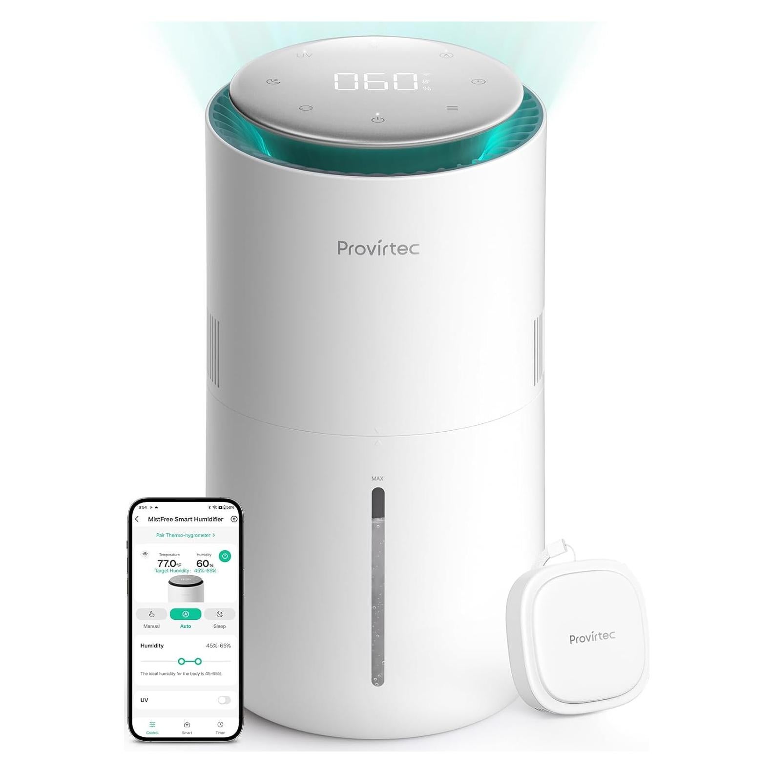 Humidificador Inteligente Provirtec HC-03 Blanco 3L Control App