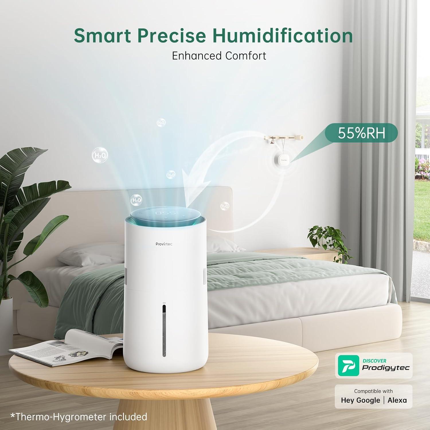 Humidificador Inteligente Provirtec HC-03 Blanco 3L Control App