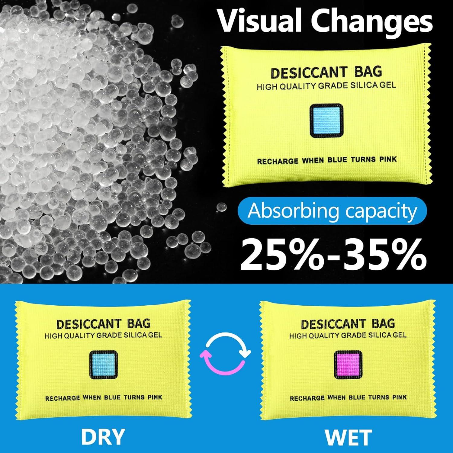 10 Paquetes Gel de Silicona Deshidratante 100g Threlaco