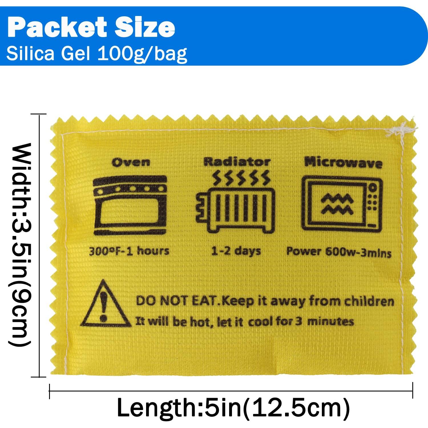 Paquete de 3 Perlas de Gel de Sílice Deshidratante 100g Gimehome