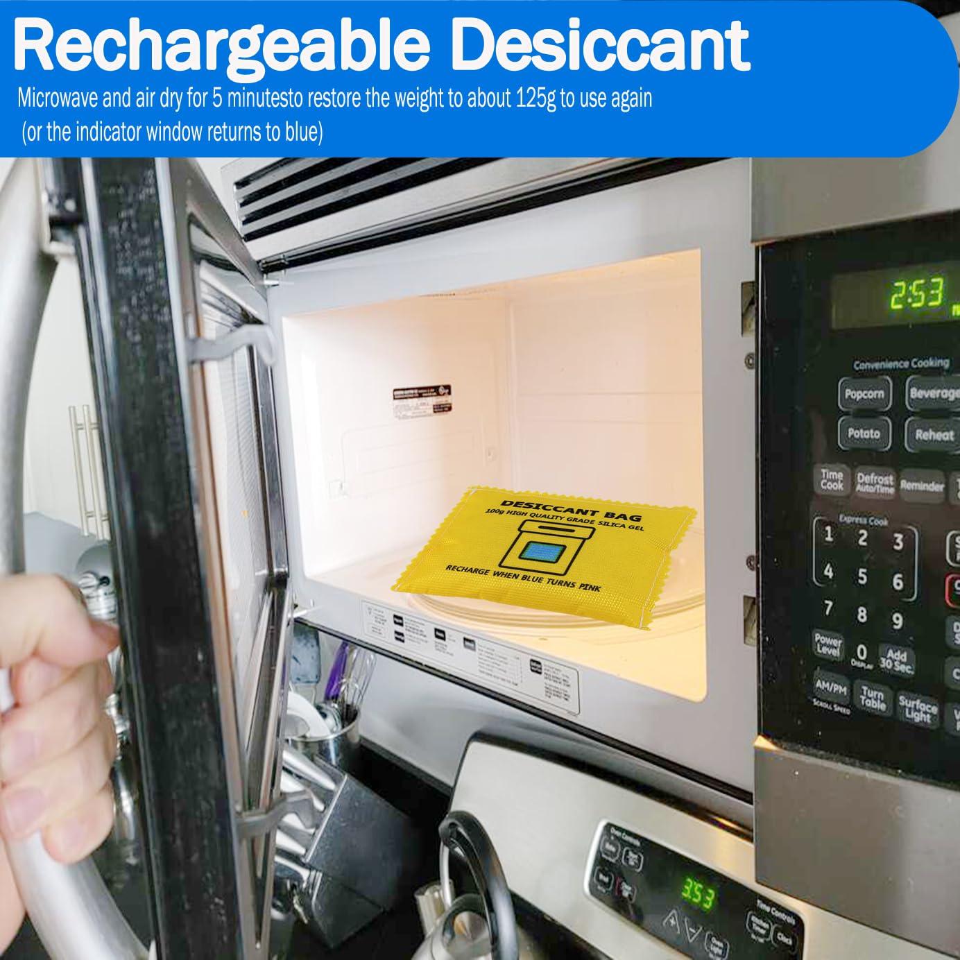 Paquete de 3 Perlas de Gel de Sílice Deshidratante 100g Gimehome